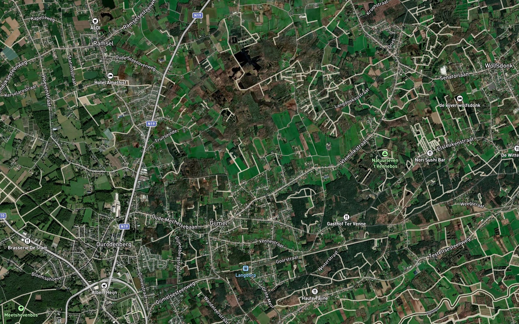 Satellite map of the Peerdsloop