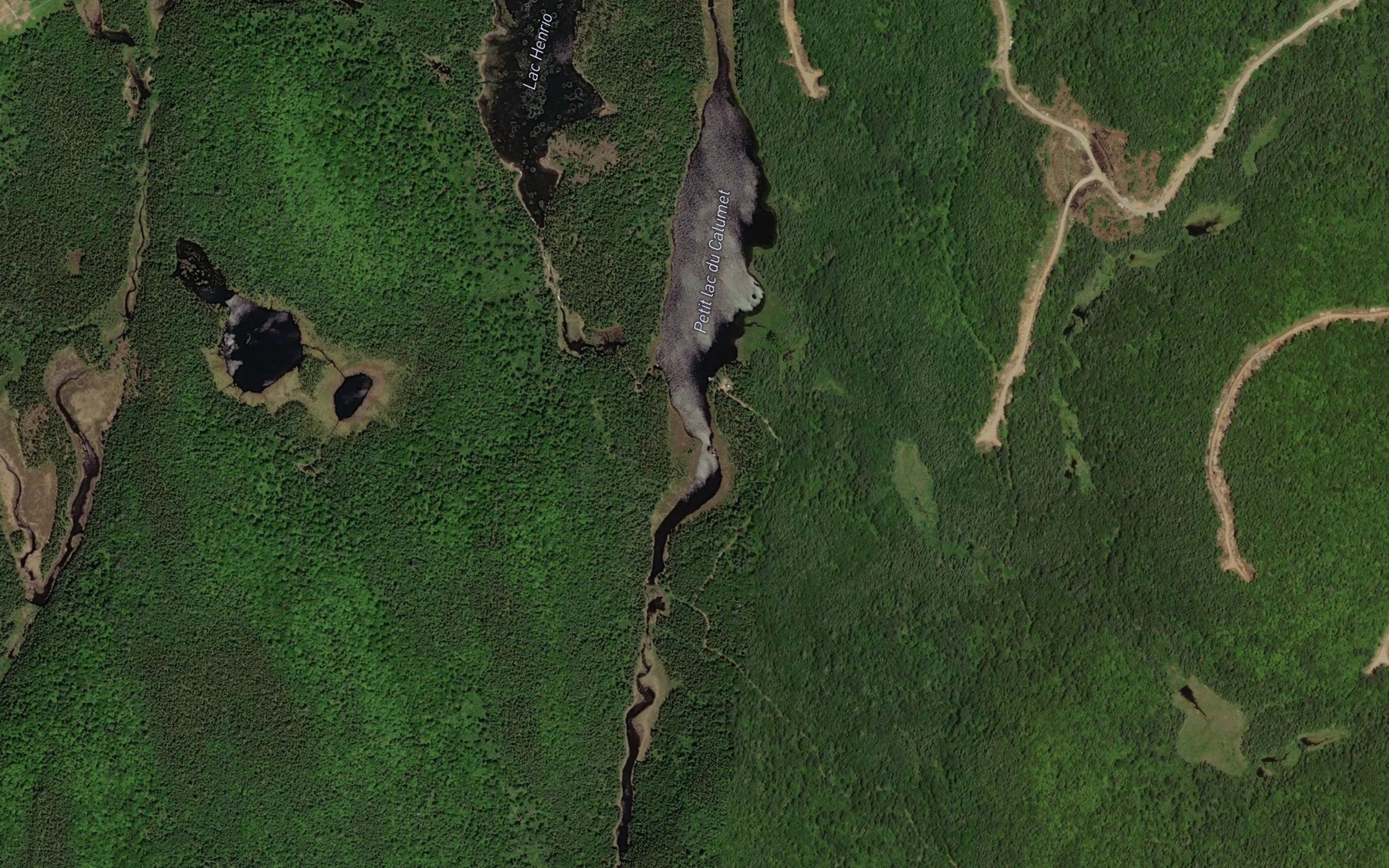 Satellite map of the Petit lac du Calumet