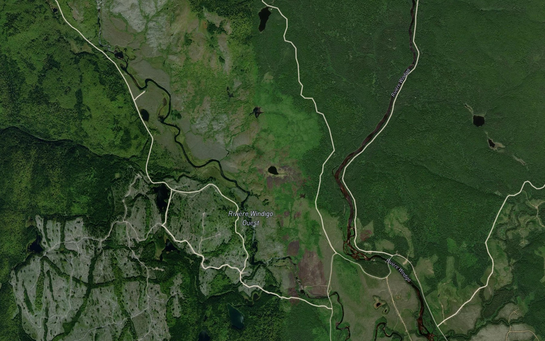 Satellite map of the Lac Goulet