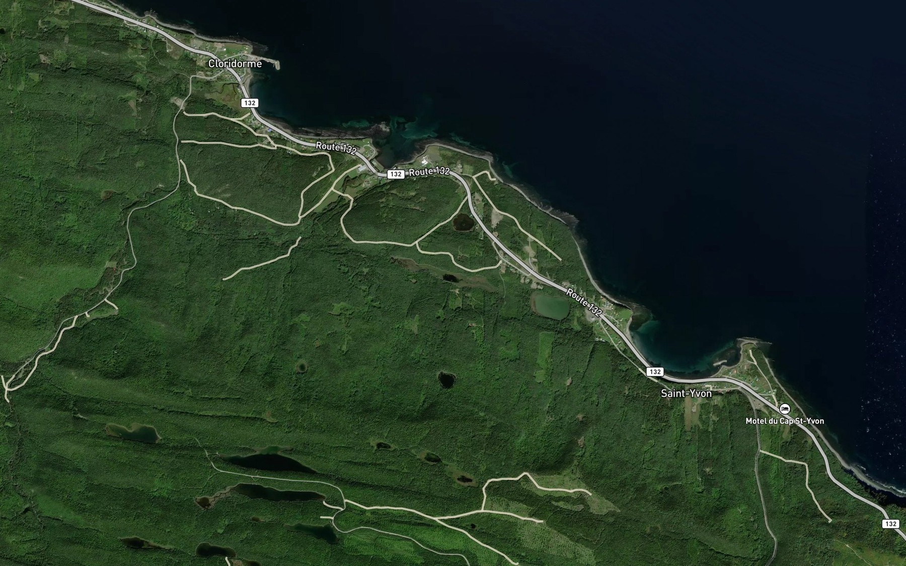 Satellite map of the Lac des Chicoine