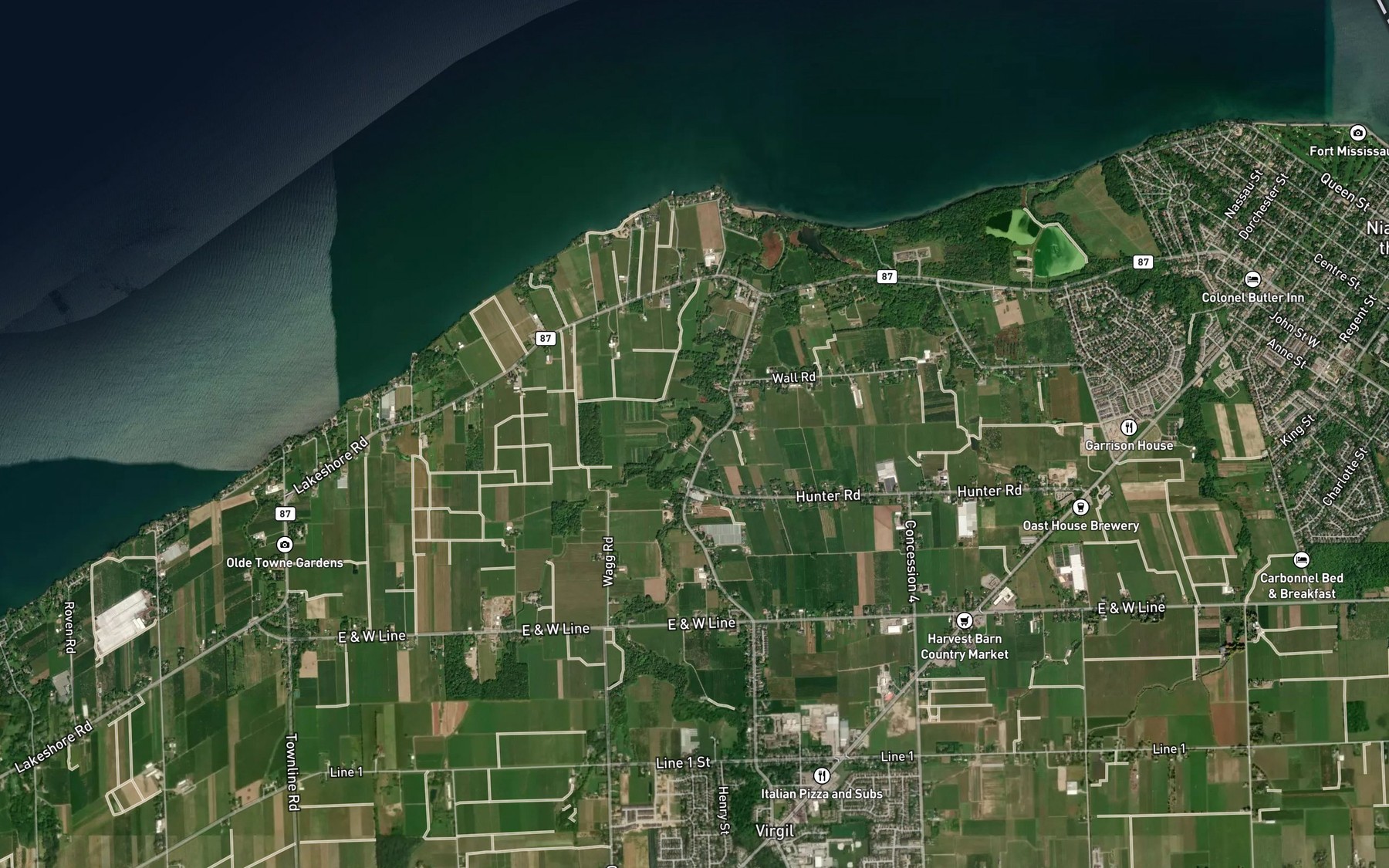 Satellite map of the Sloma Drain