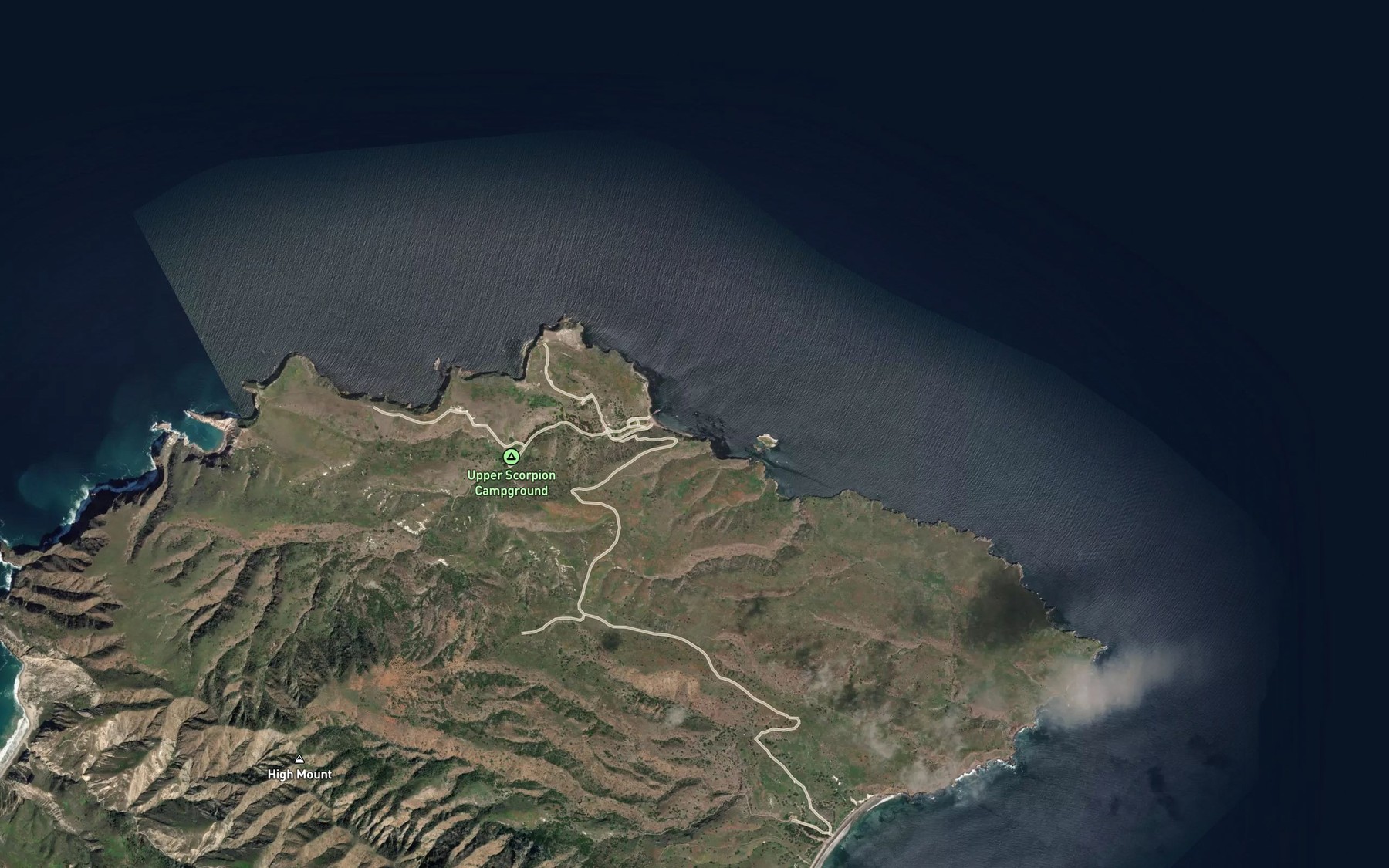 Satellite map of the Scorpion Anchorage