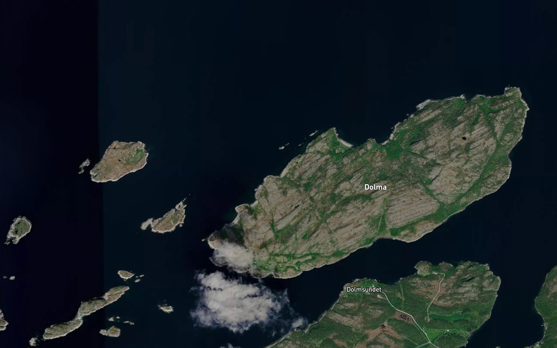 Satellite map of the Porsvika