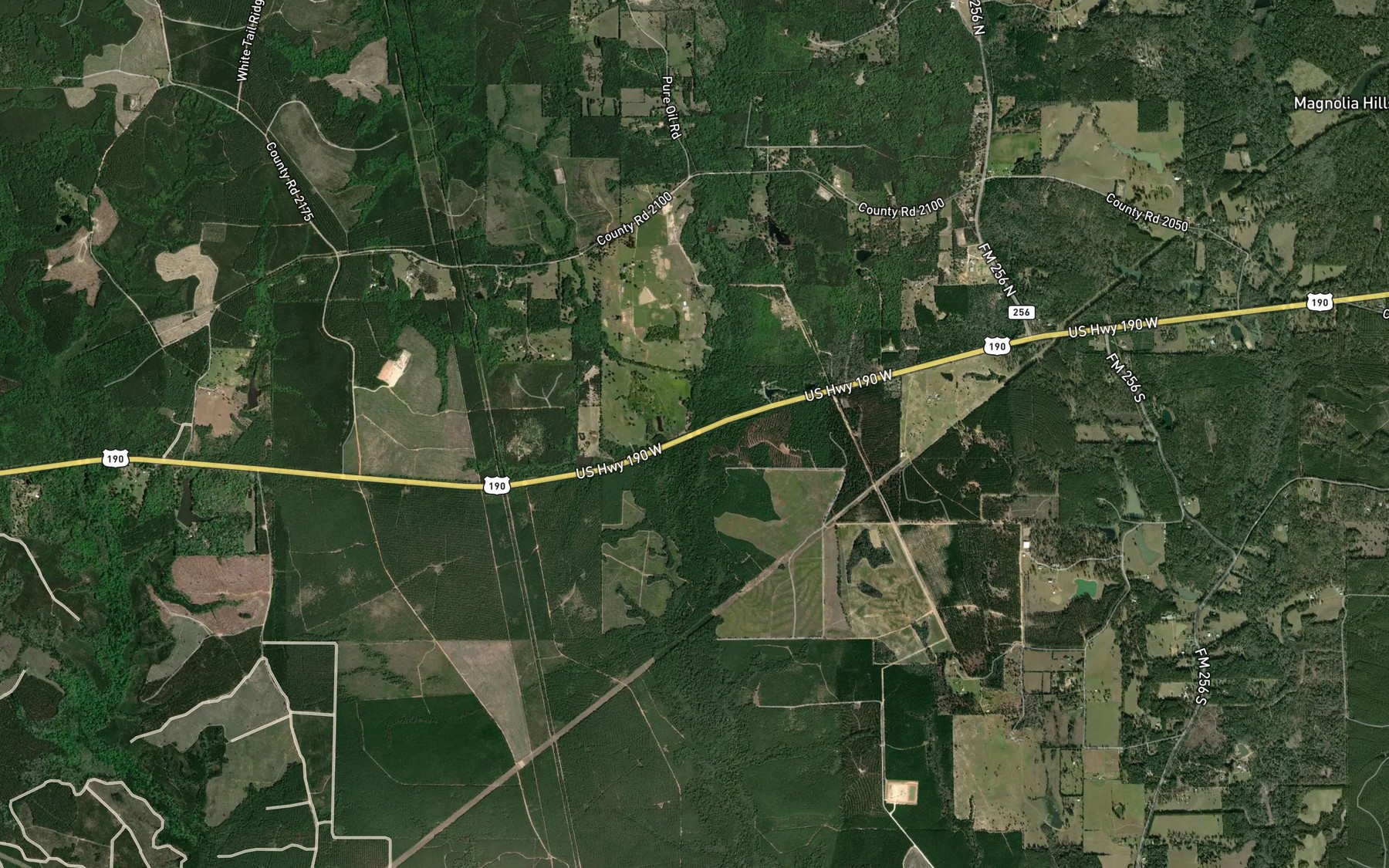 Satellite map of the Fall Branch