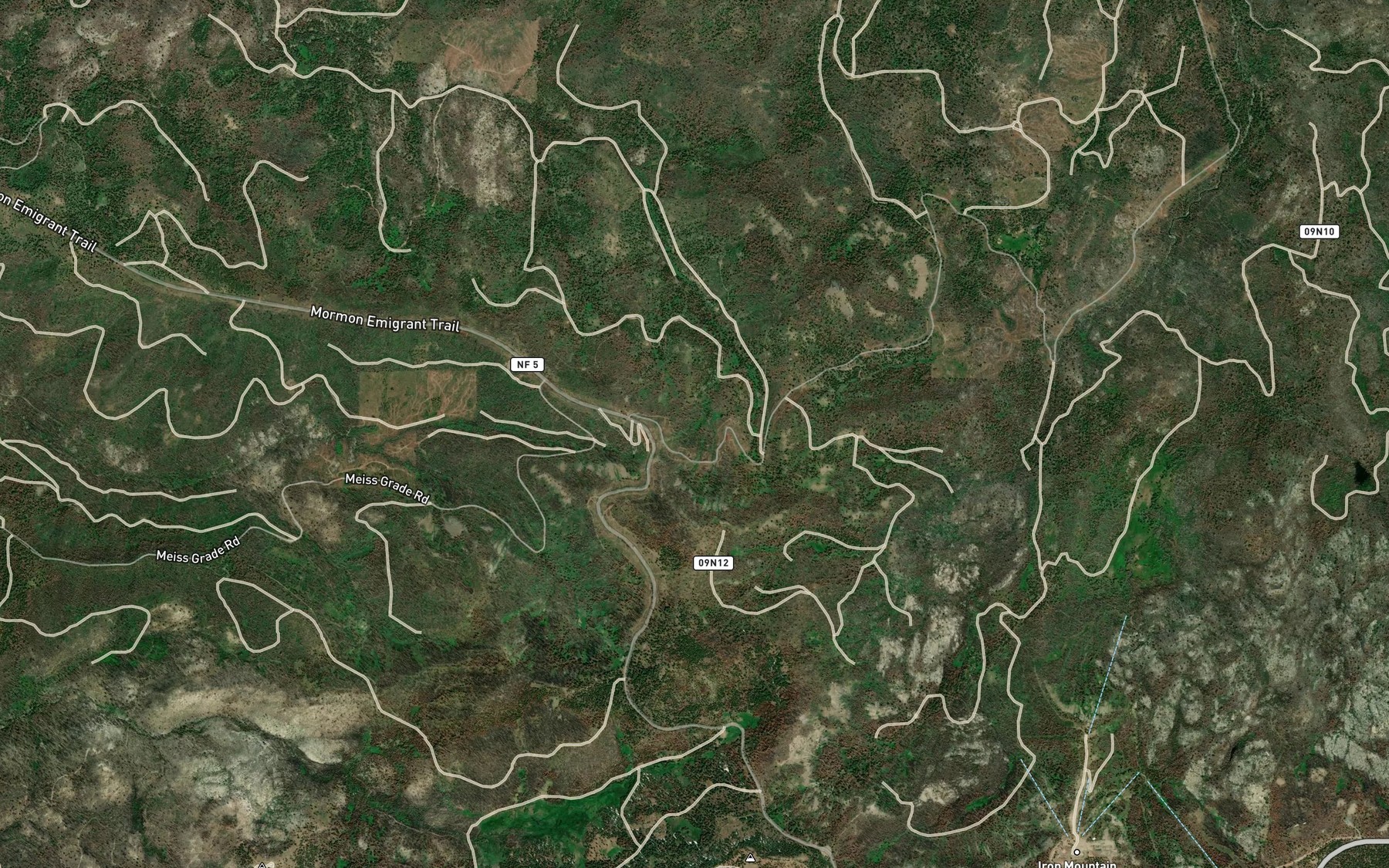 Satellite map of the Jim Quinn Spring
