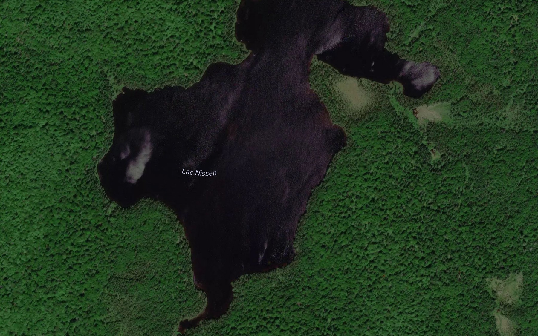 Satellite map of the Lac Nissen