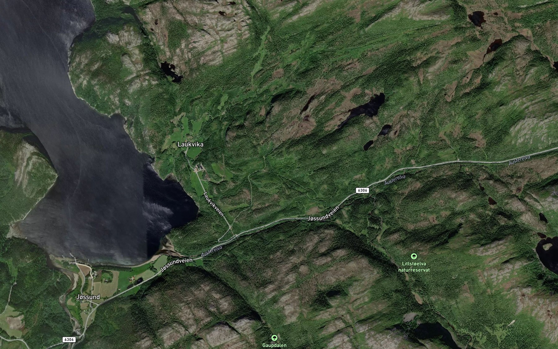 Satellite map of the Lomtjonnbekken