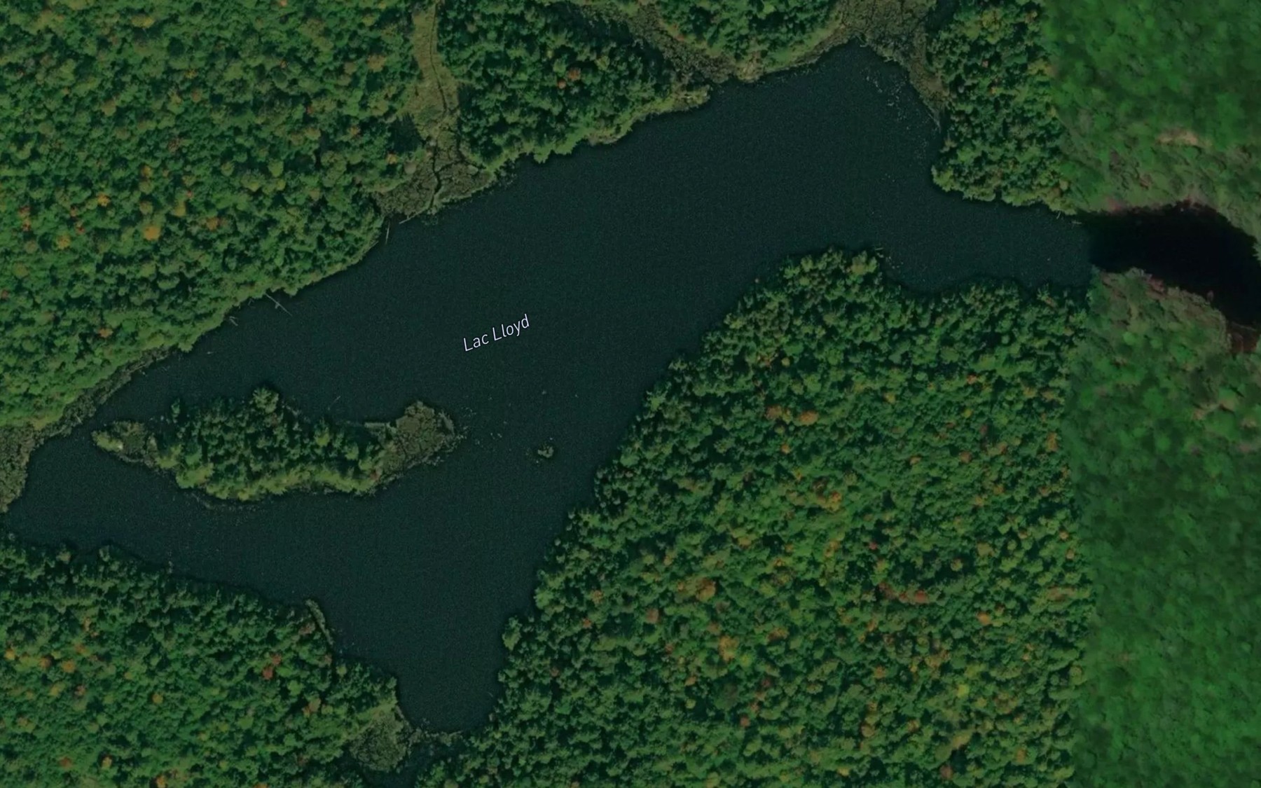 Satellite map of the Lac Lloyd