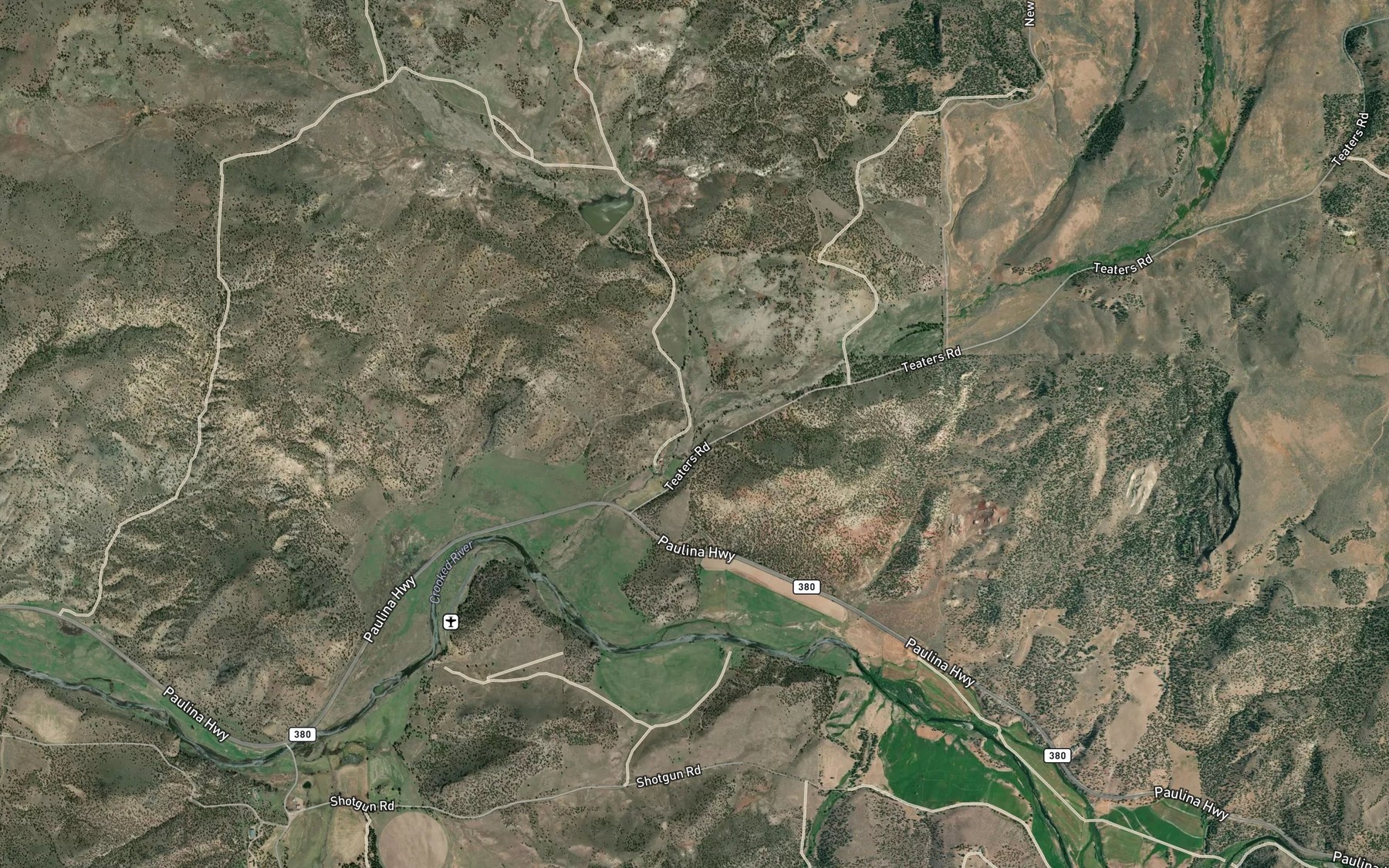 Satellite map of the Lost Creek