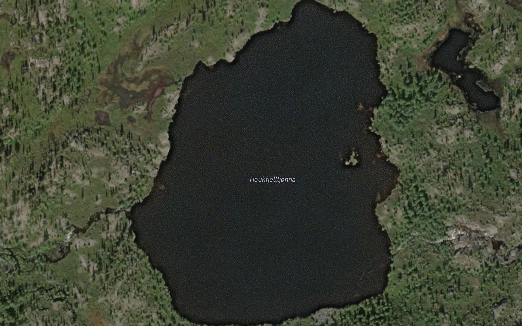 Satellite map of the Haukfjelltjorna