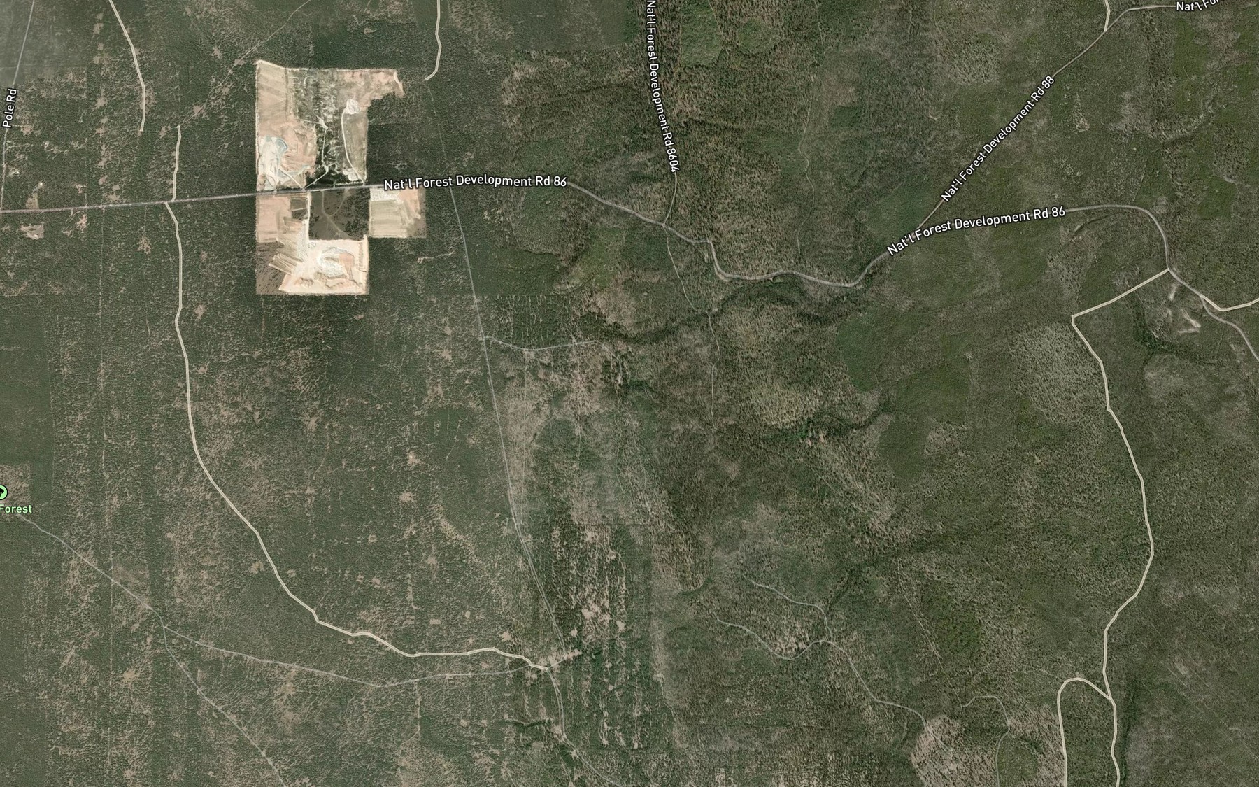 Satellite map of the Rock Spring