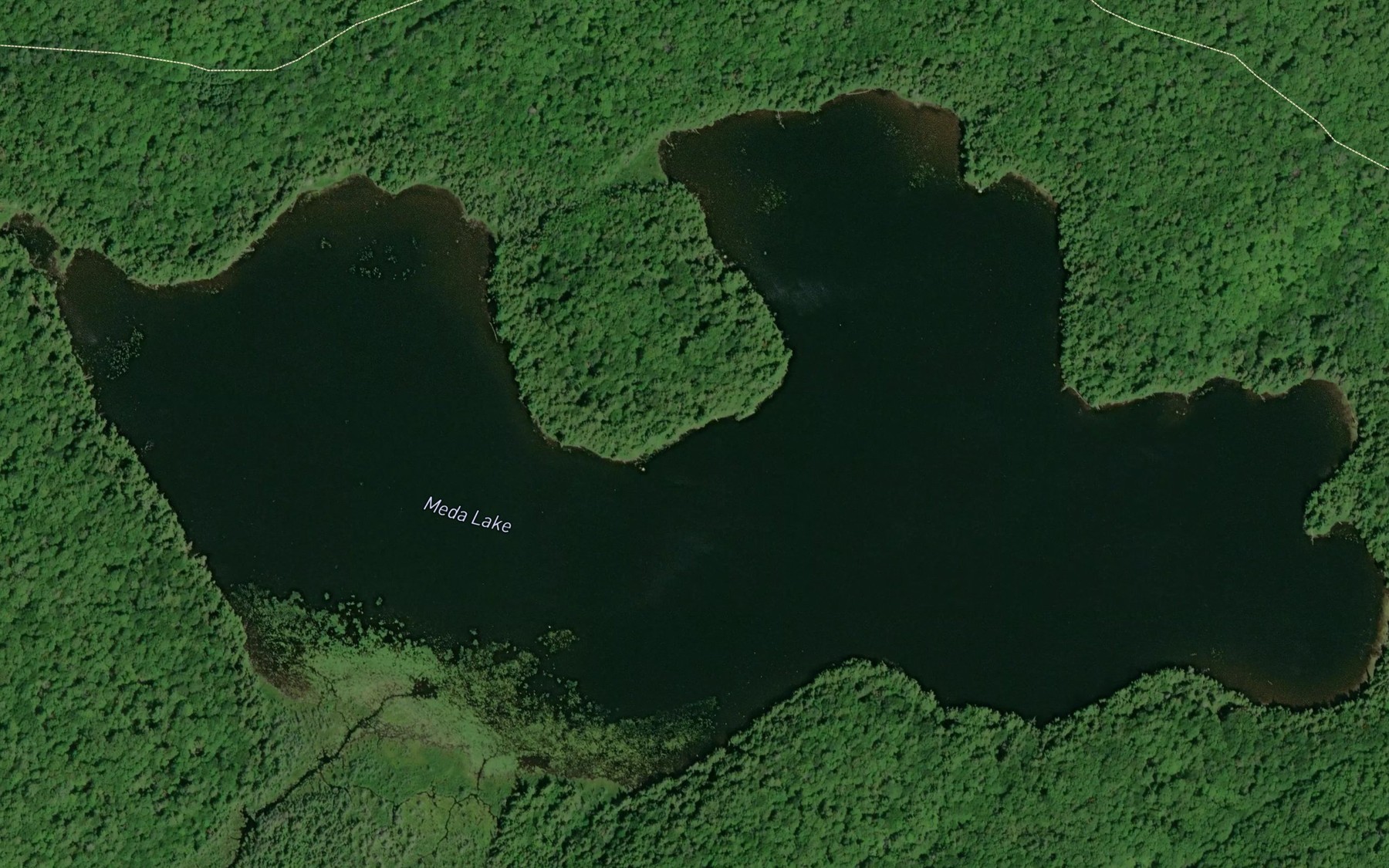 Satellite map of the Meda Lake