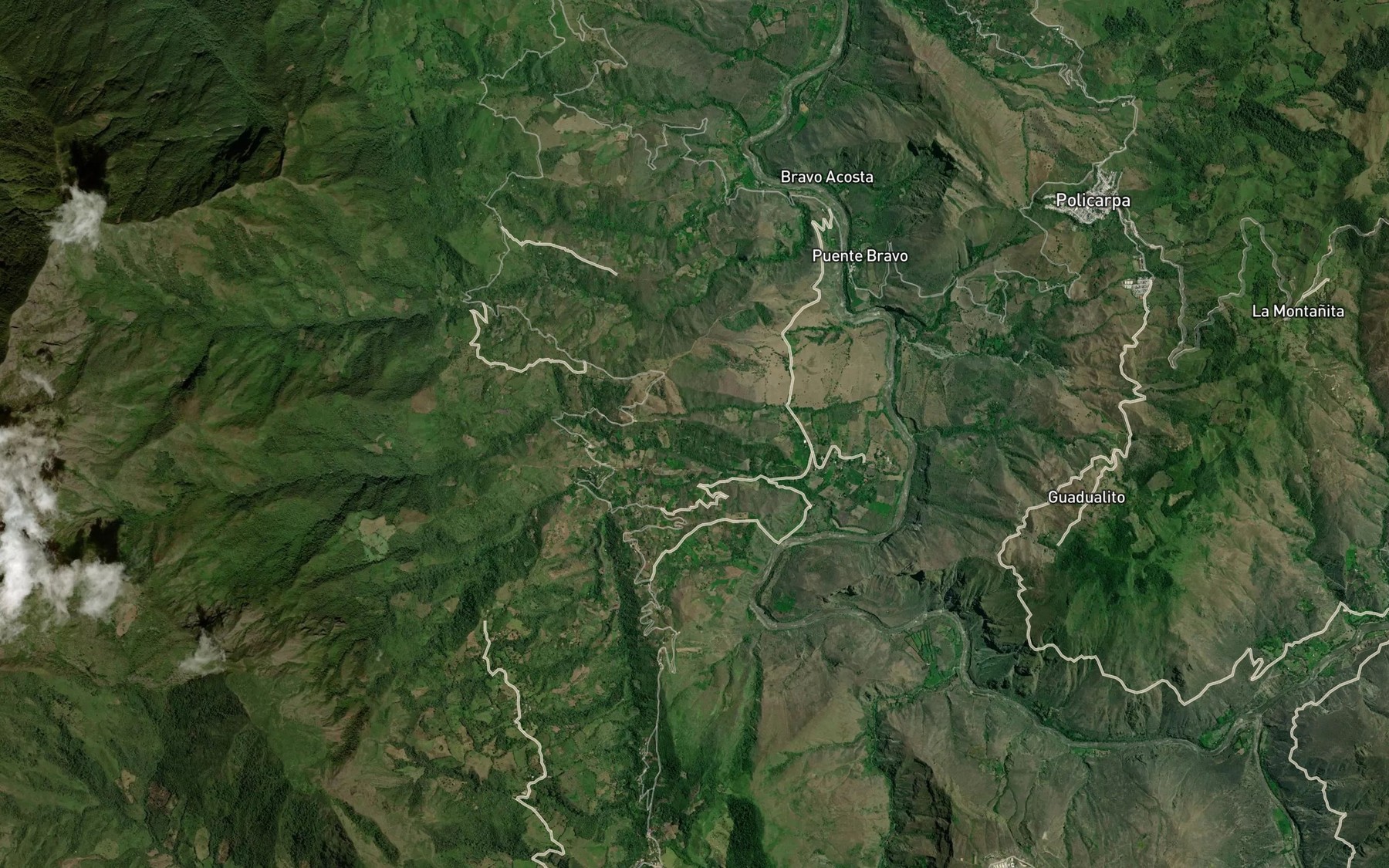 Satellite map of the Quebrada El Limonal