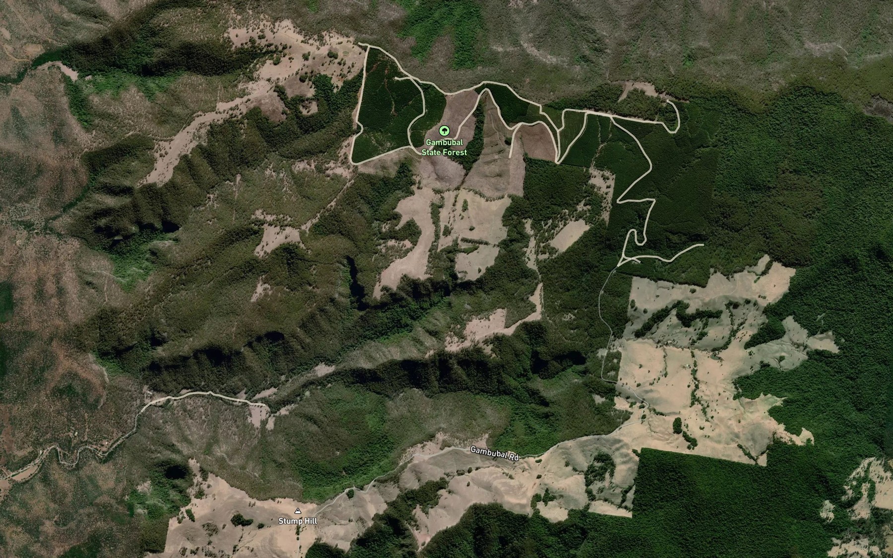 Satellite map of the Hoffmans Falls