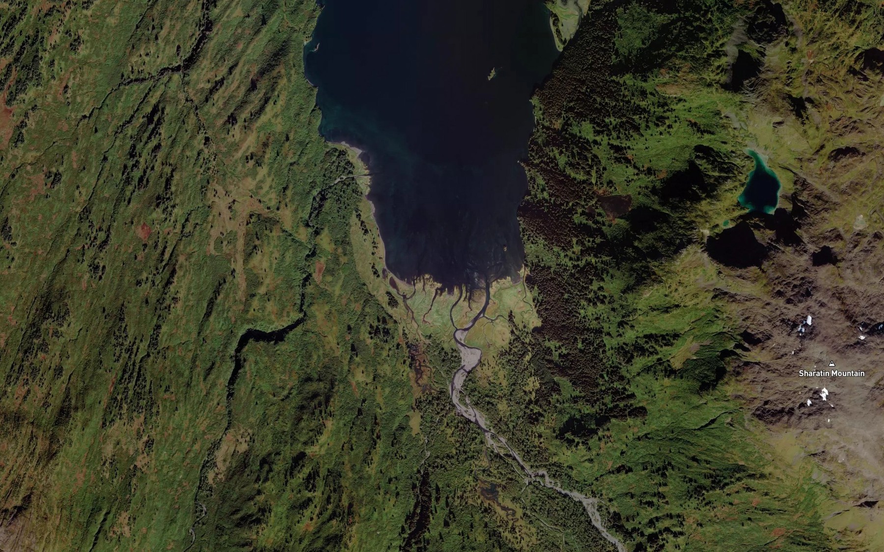 Satellite map of the Elbow Creek