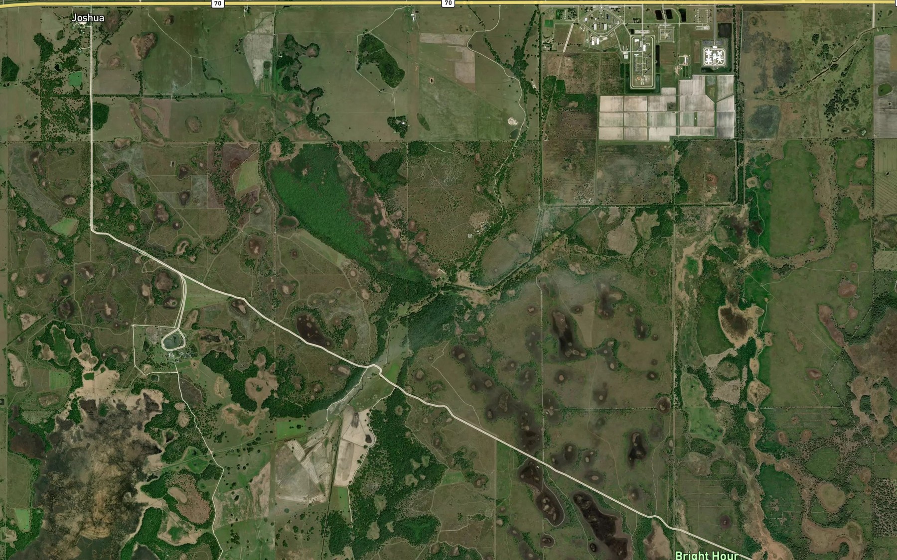 Satellite map of the Mossy Gully