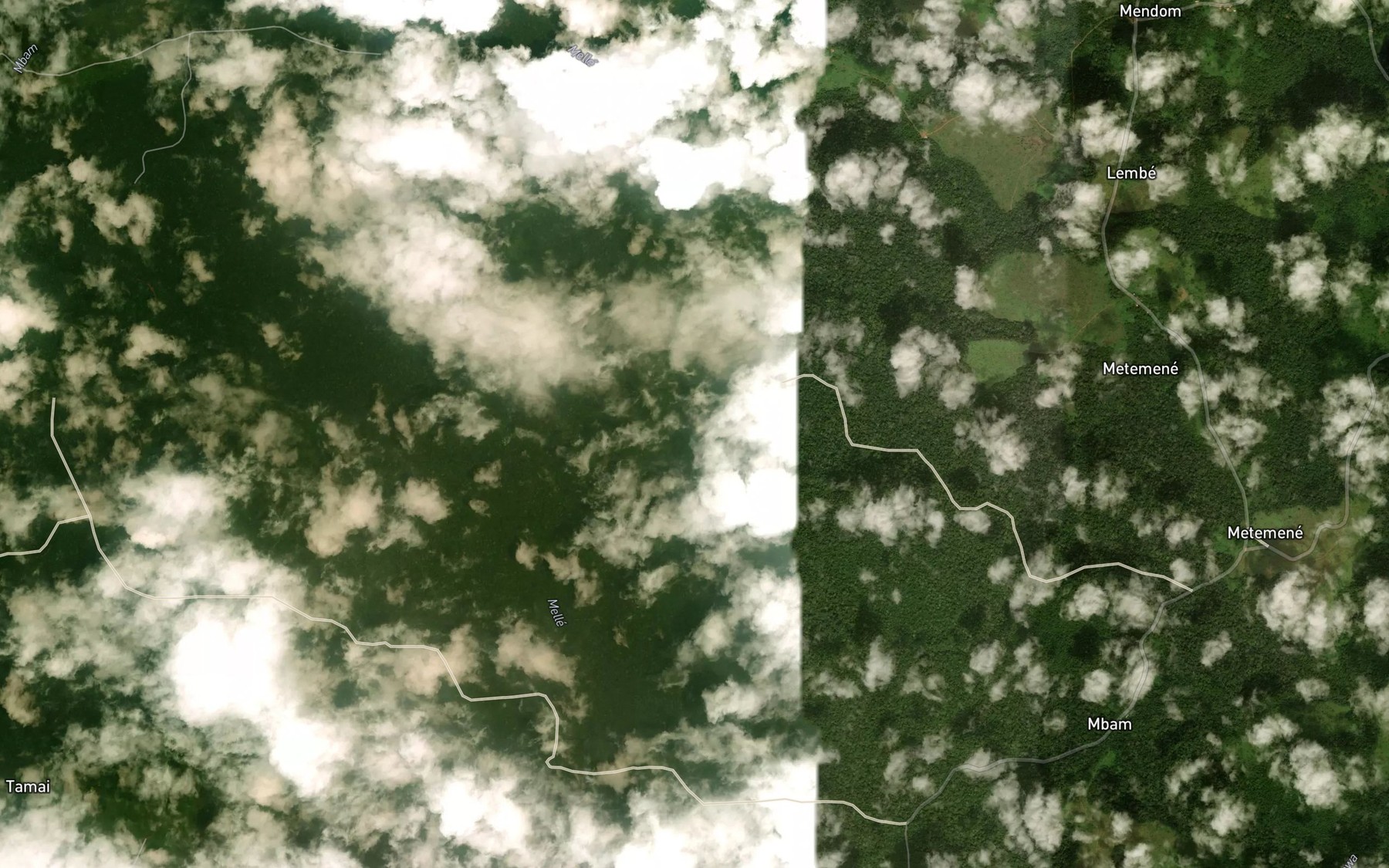 Satellite map of the Nkok Mbone