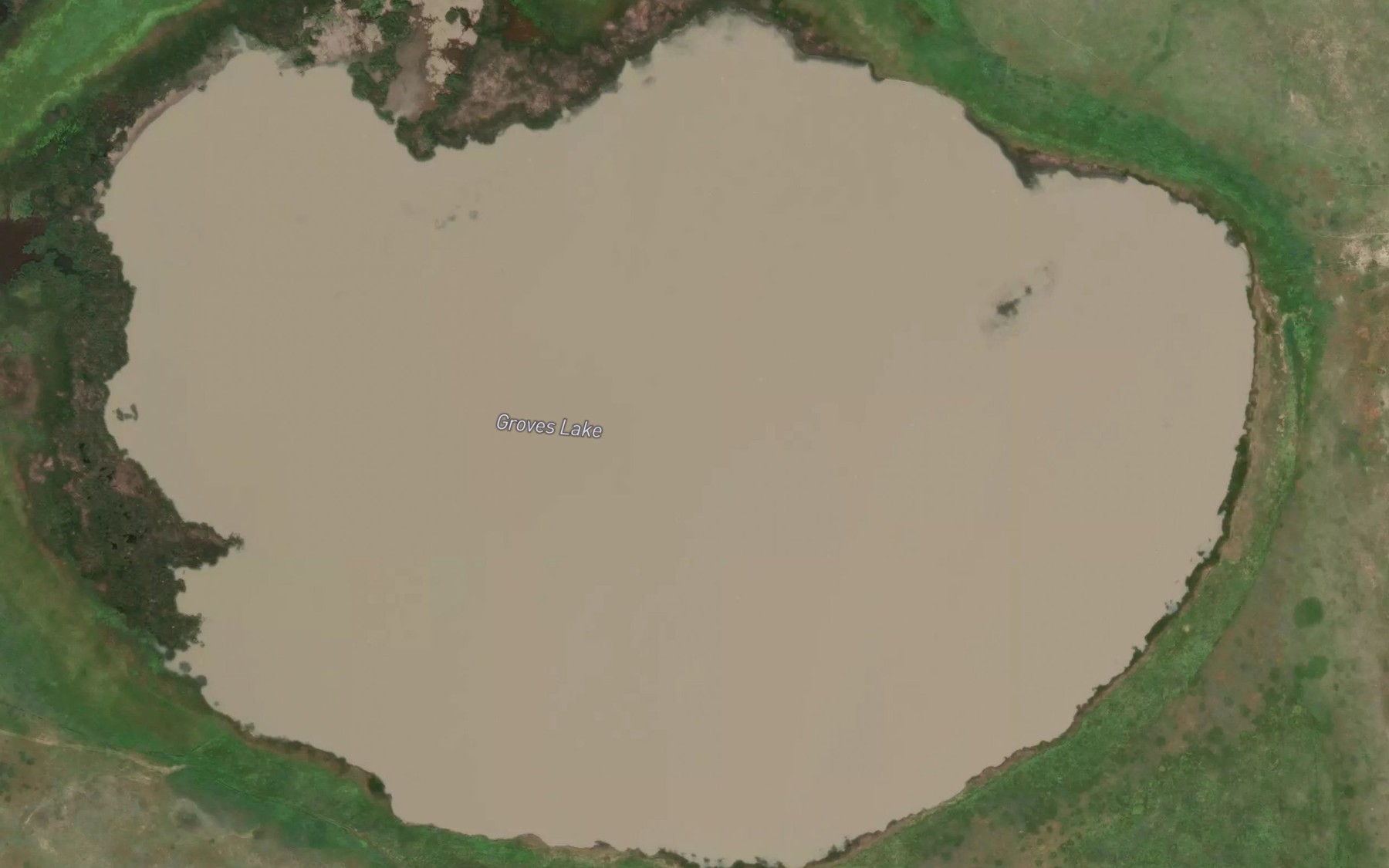 Satellite map of the Groves Lake