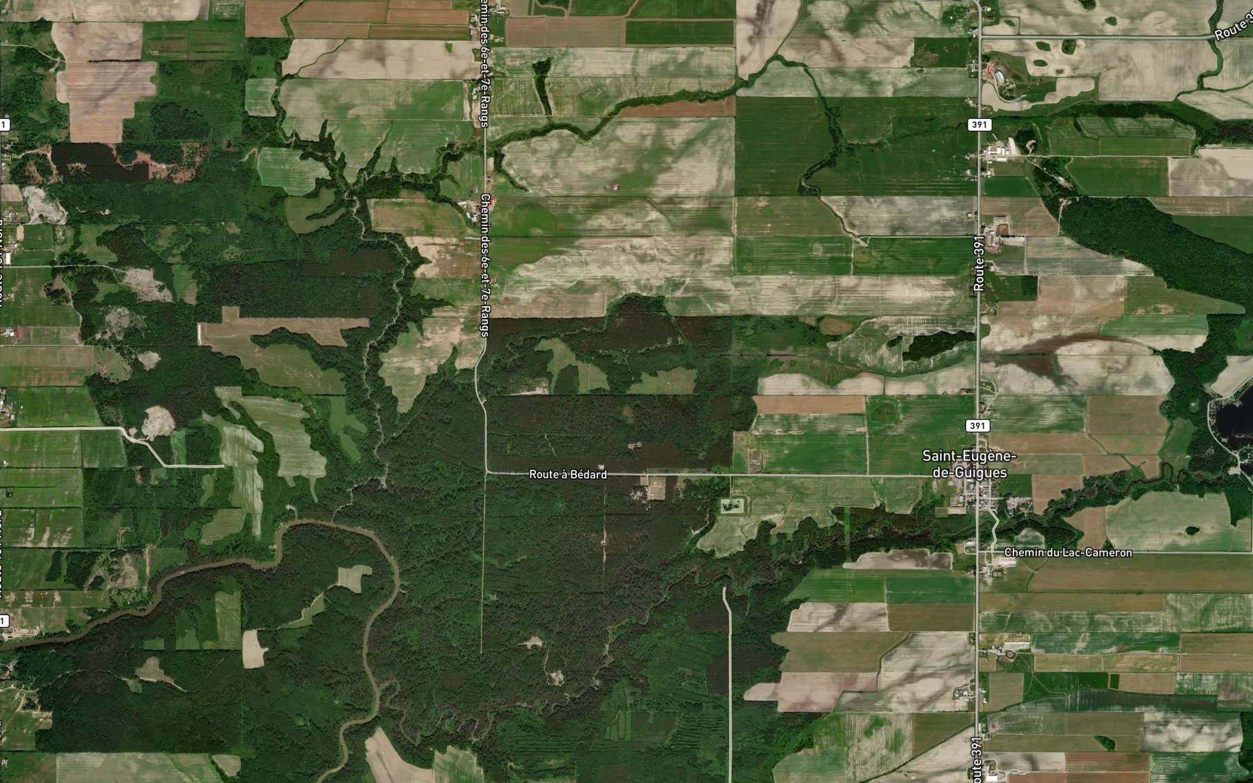 Satellite map of the Cours d'eau Caron