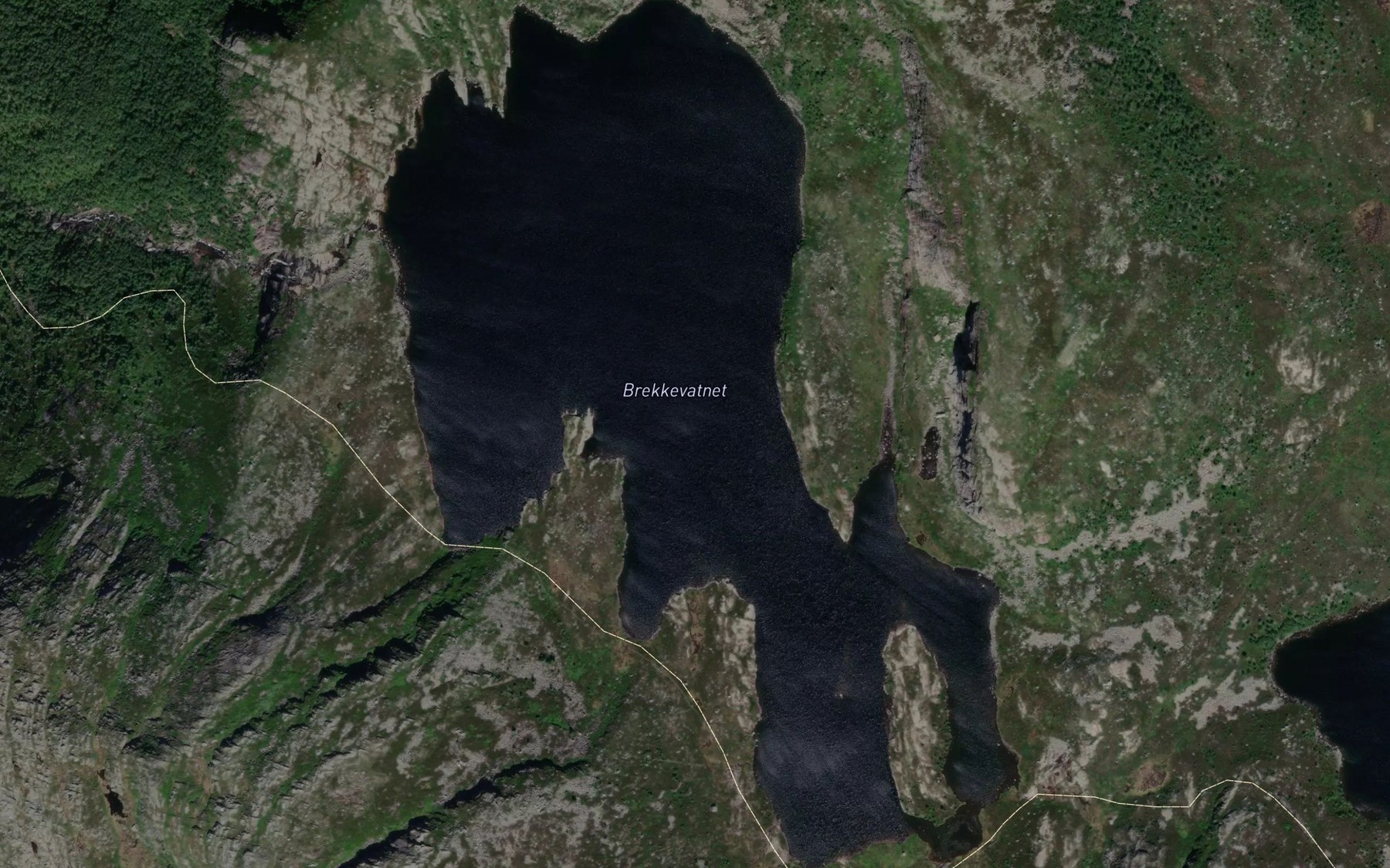 Satellite map of the Brekkevatnet
