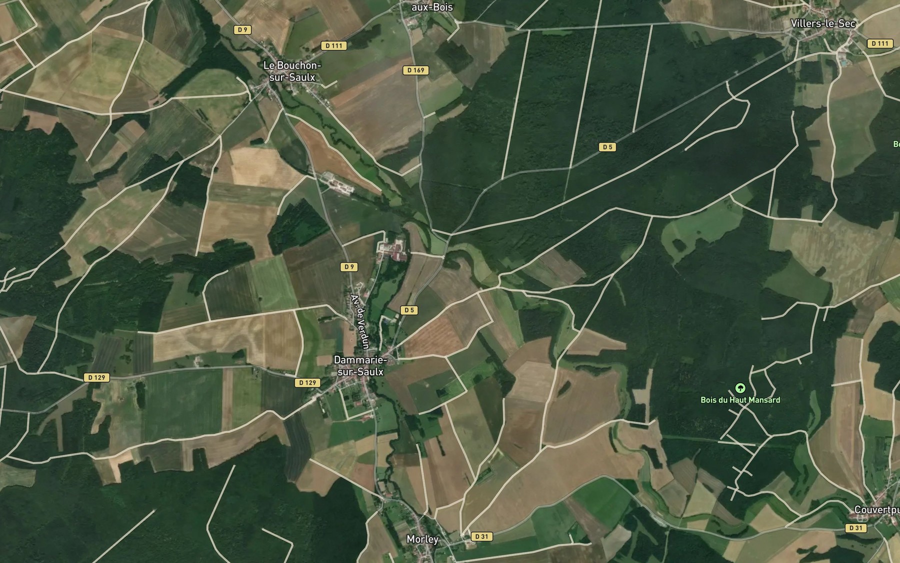 Satellite map of the Ruisseau l'Orge