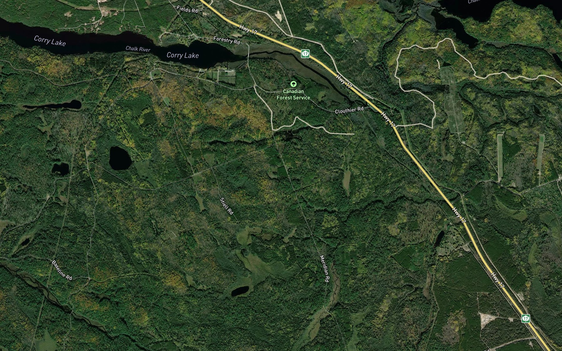 Satellite map of the Beaver Pond