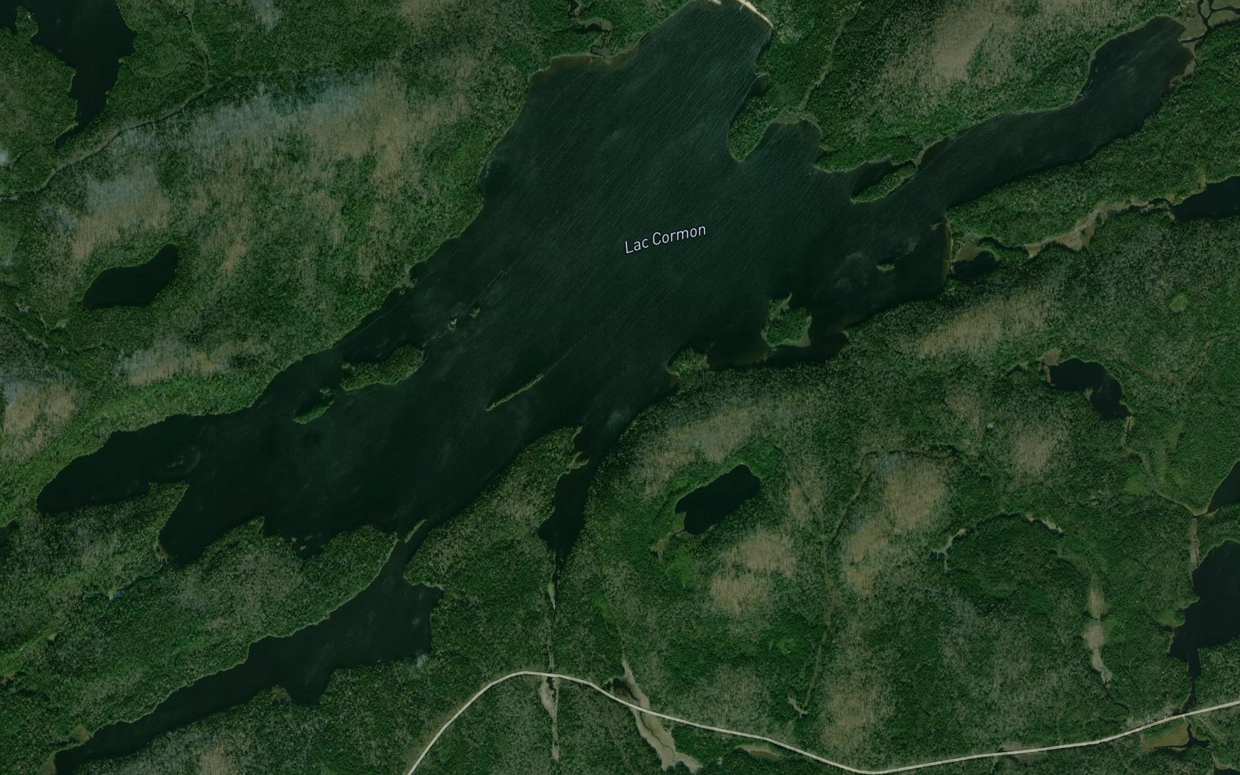 Satellite map of the Lac Cormon