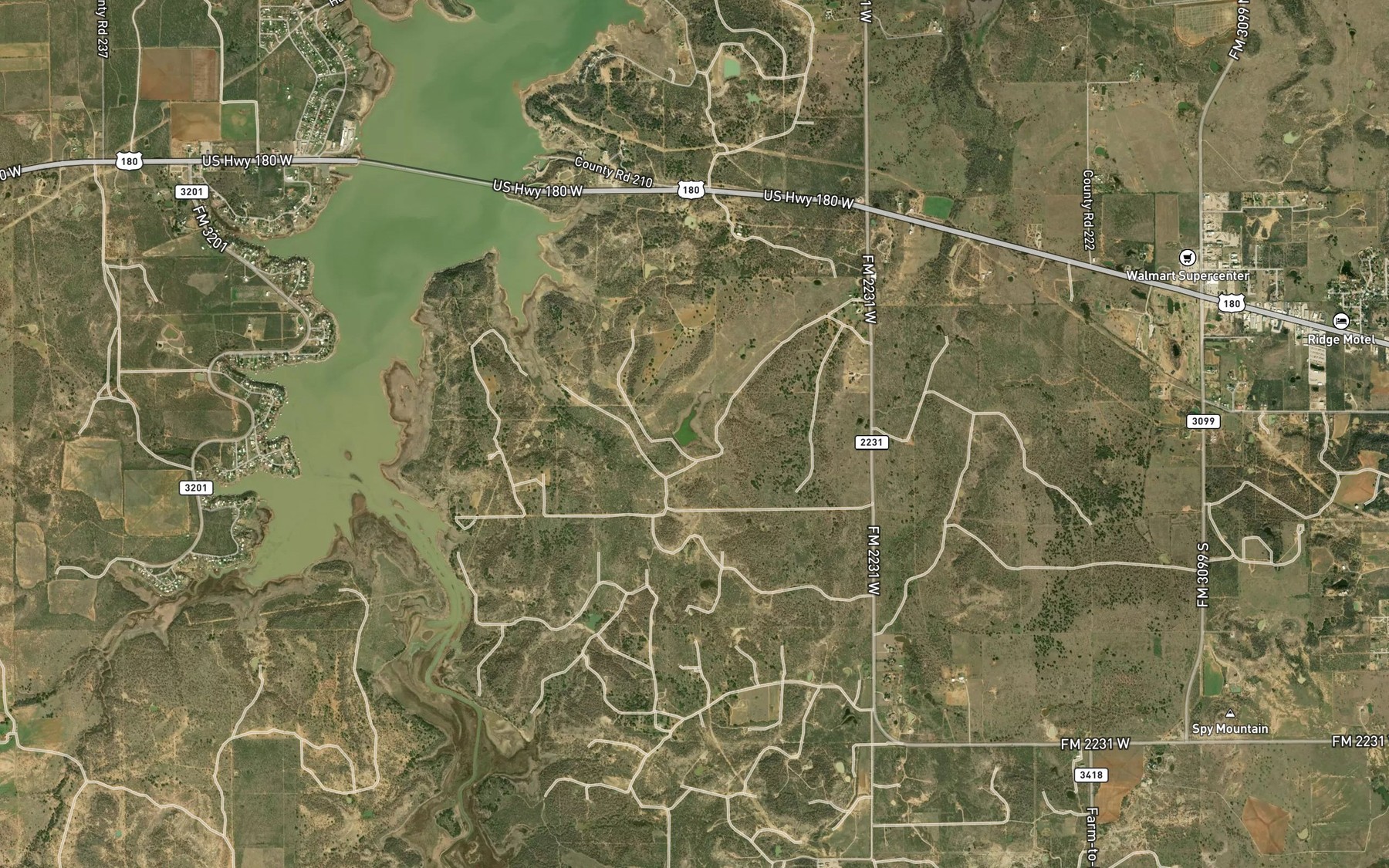 Satellite map of the Robbins Lake