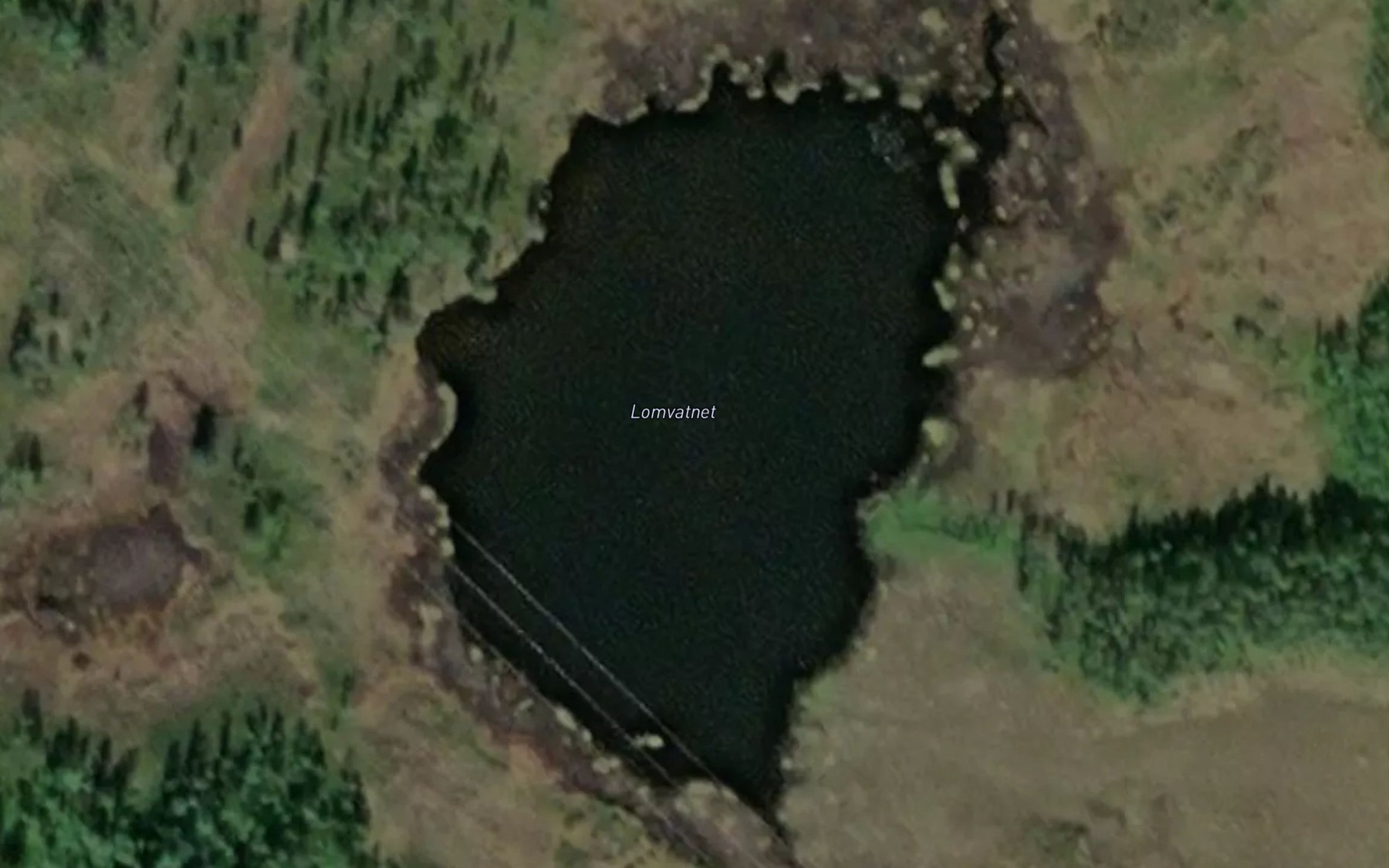 Satellite map of the Lomvatnet