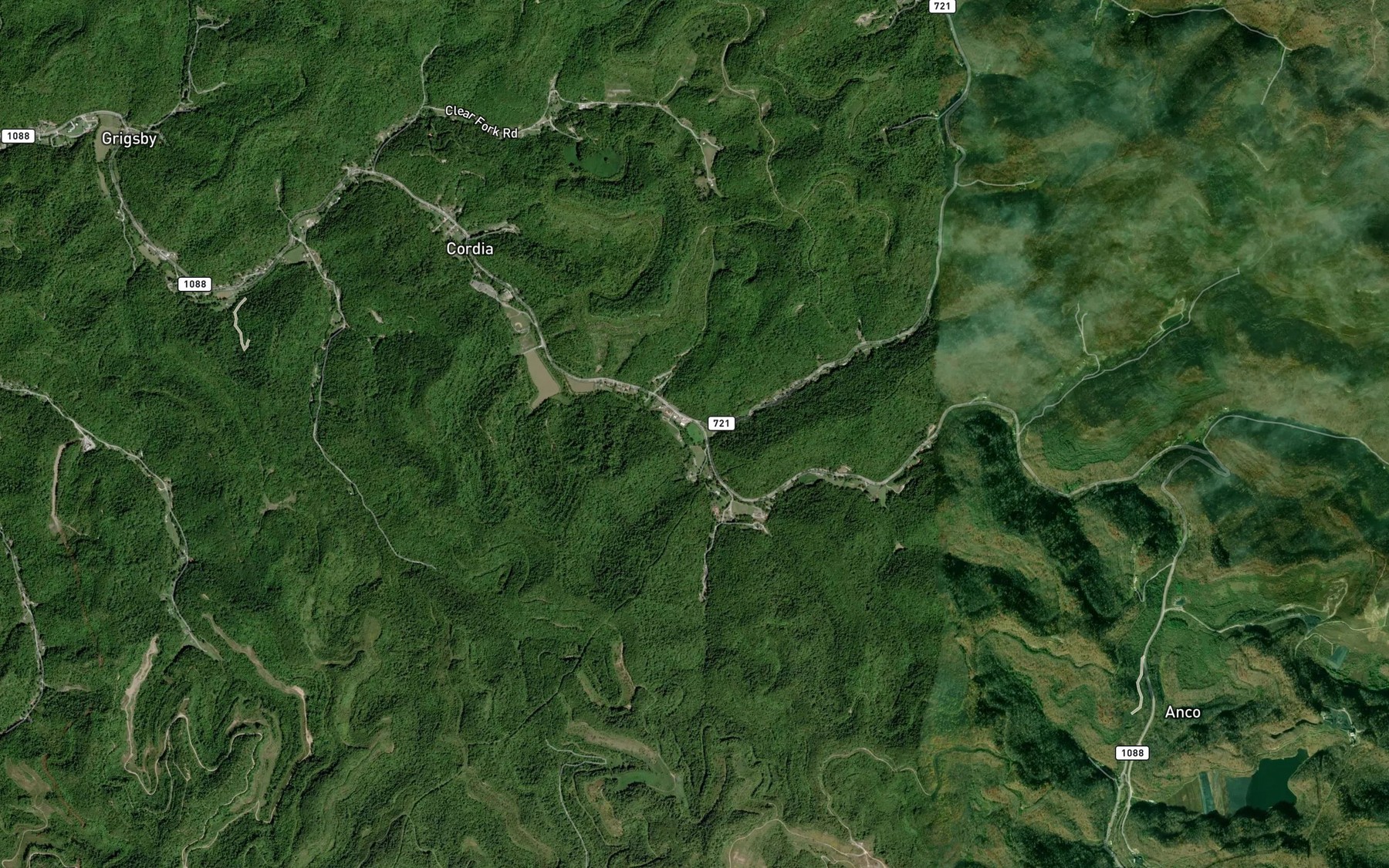 Satellite map of the Big Fork