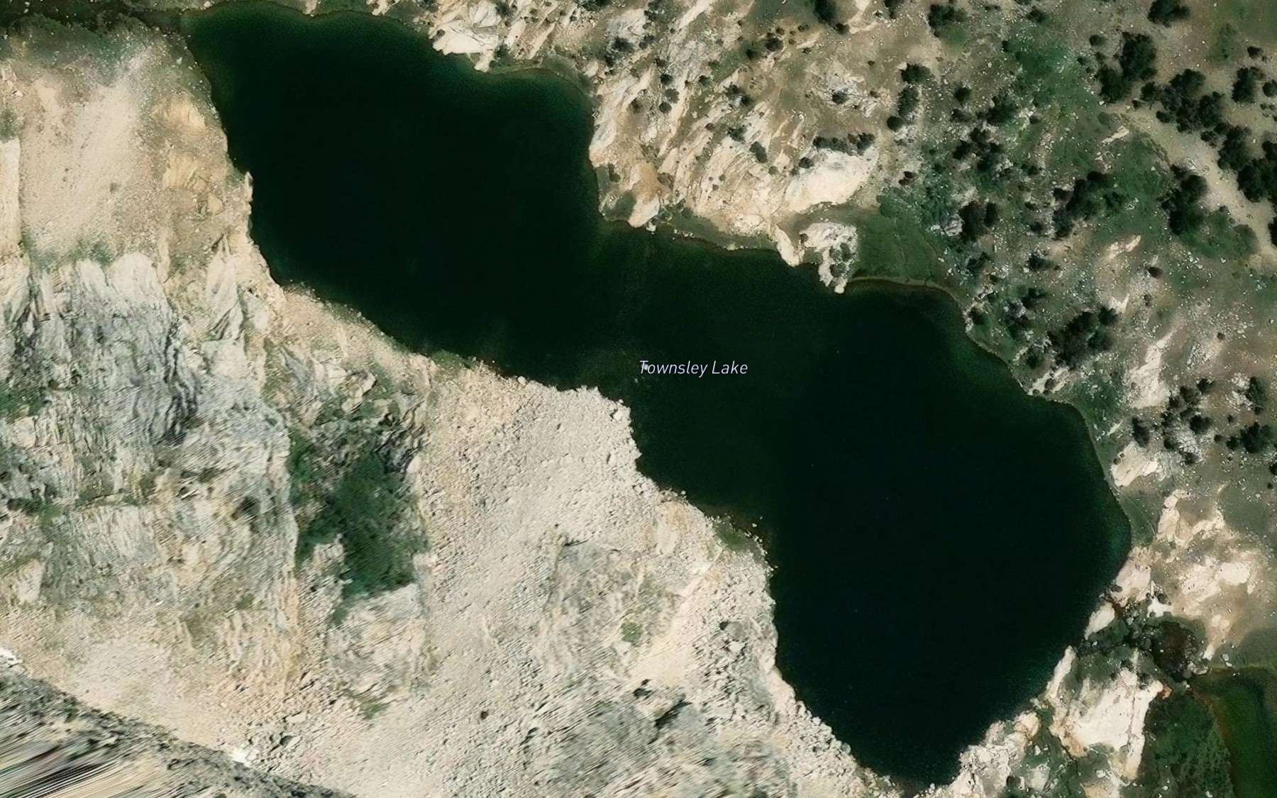Satellite map of the Townsley Lake