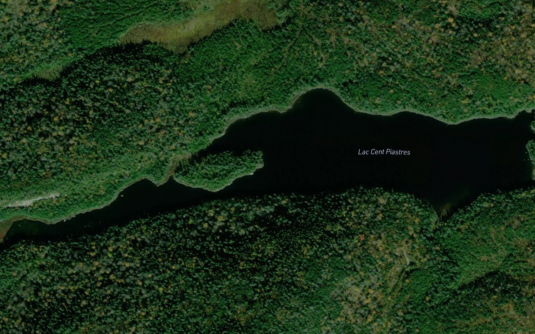 Satellite map of the Lac Cent Piastres