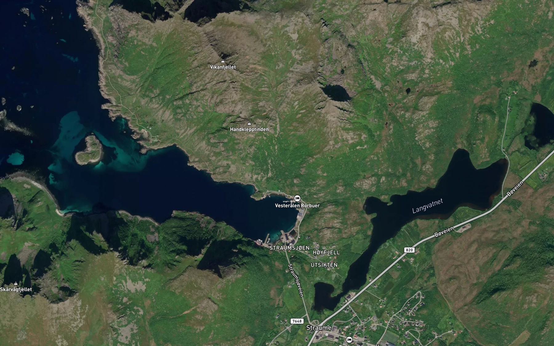 Satellite map of the Handkleppelva