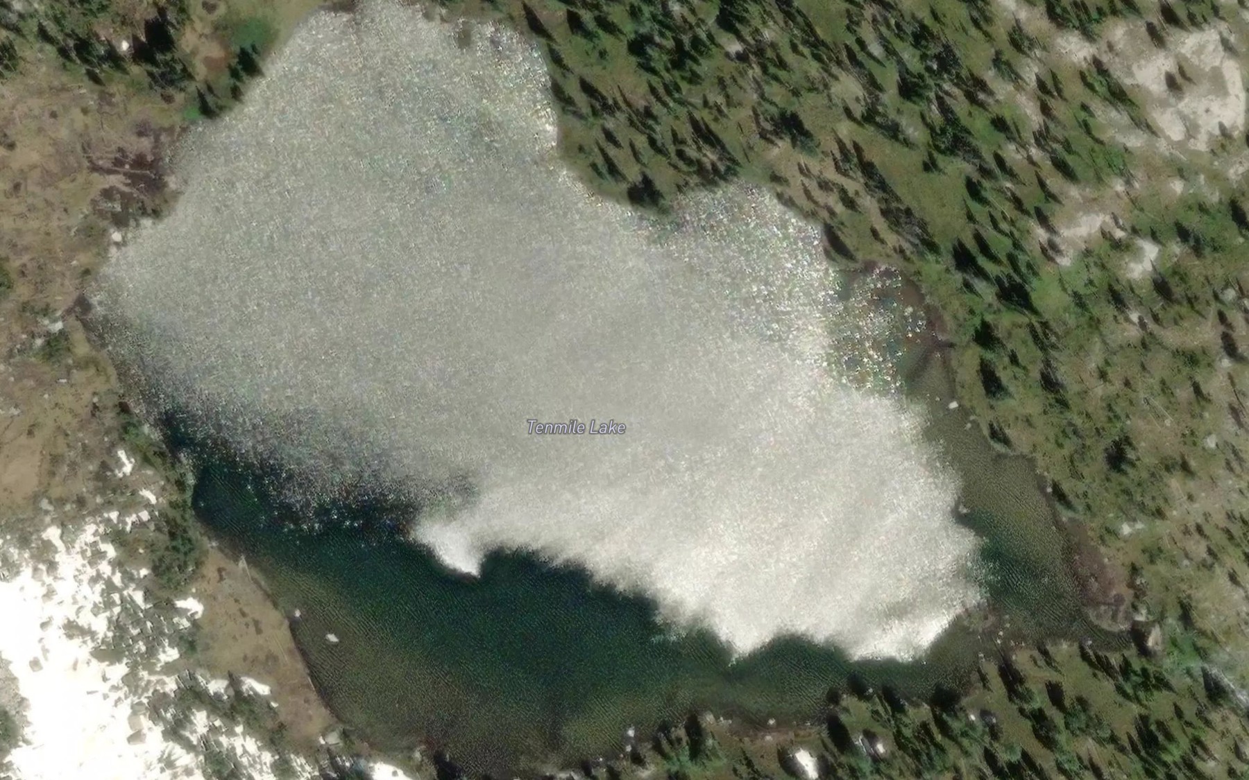 Satellite map of the Tenmile Lake
