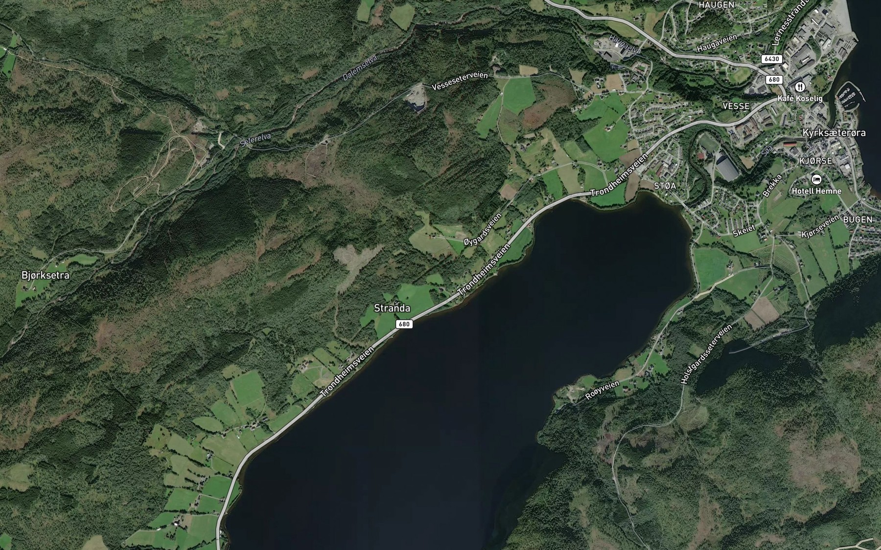 Satellite map of the Sersjantstubekken