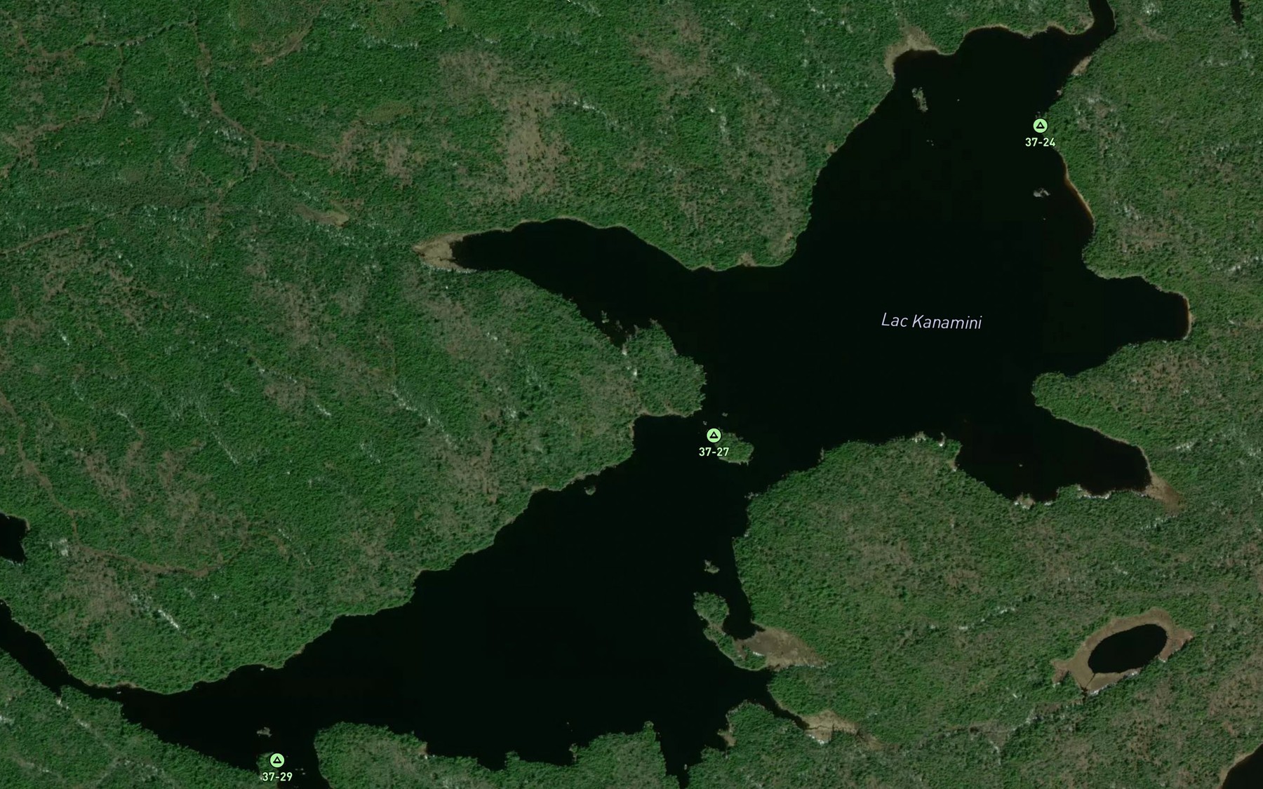Satellite map of the Lac Kanamini