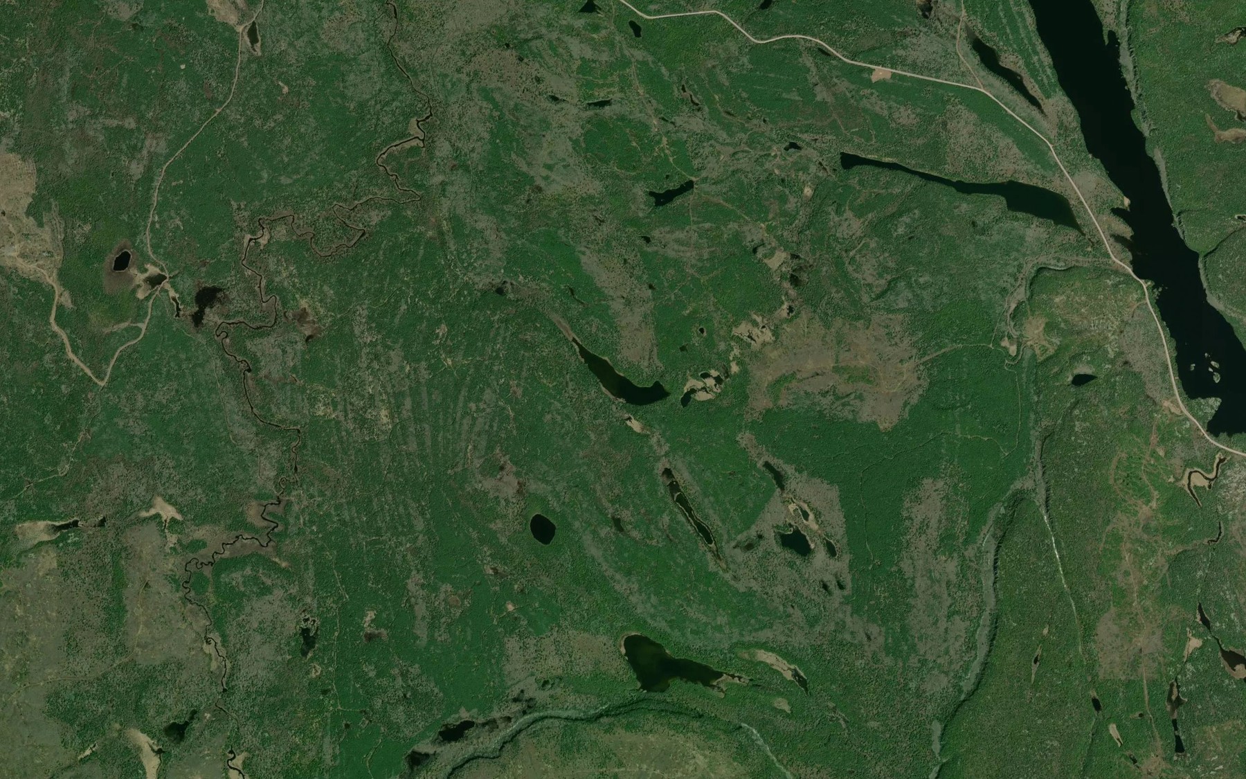 Satellite map of the Fisher Lake