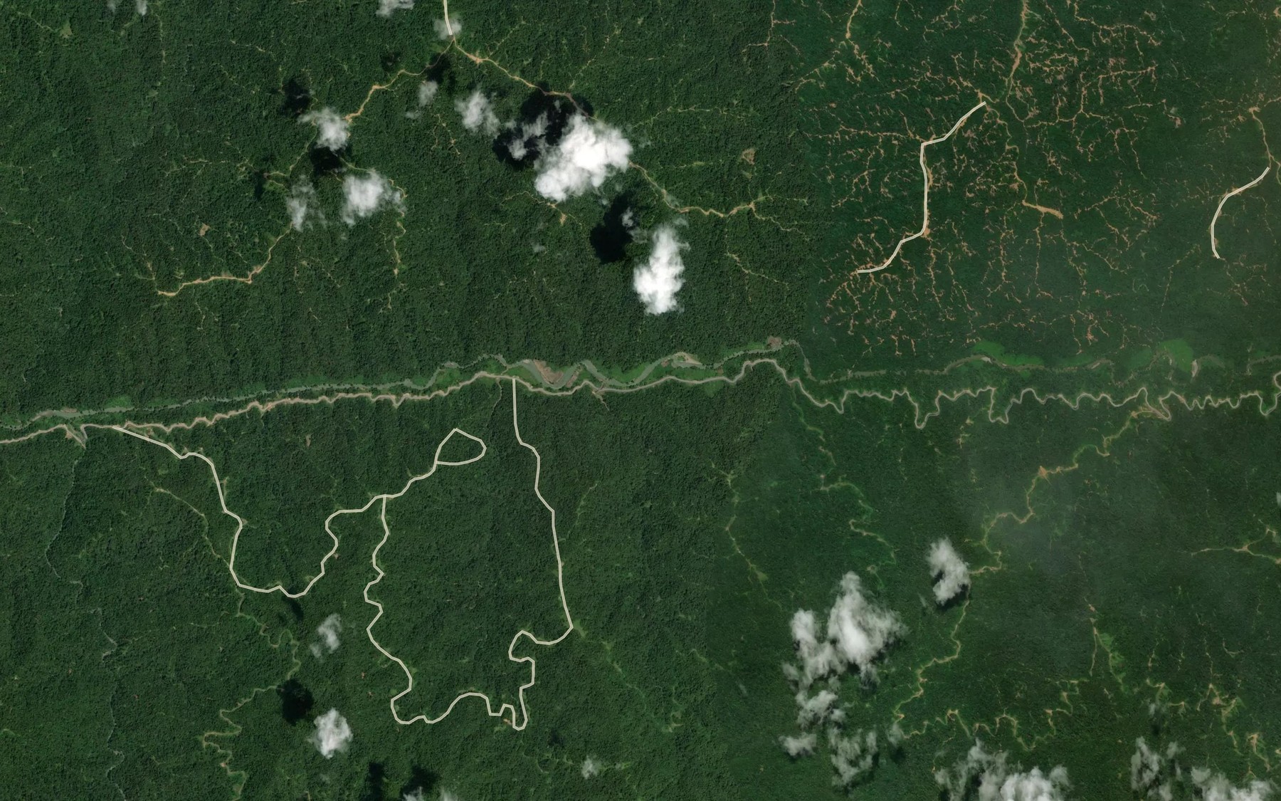 Satellite map of the Sungai Lepak