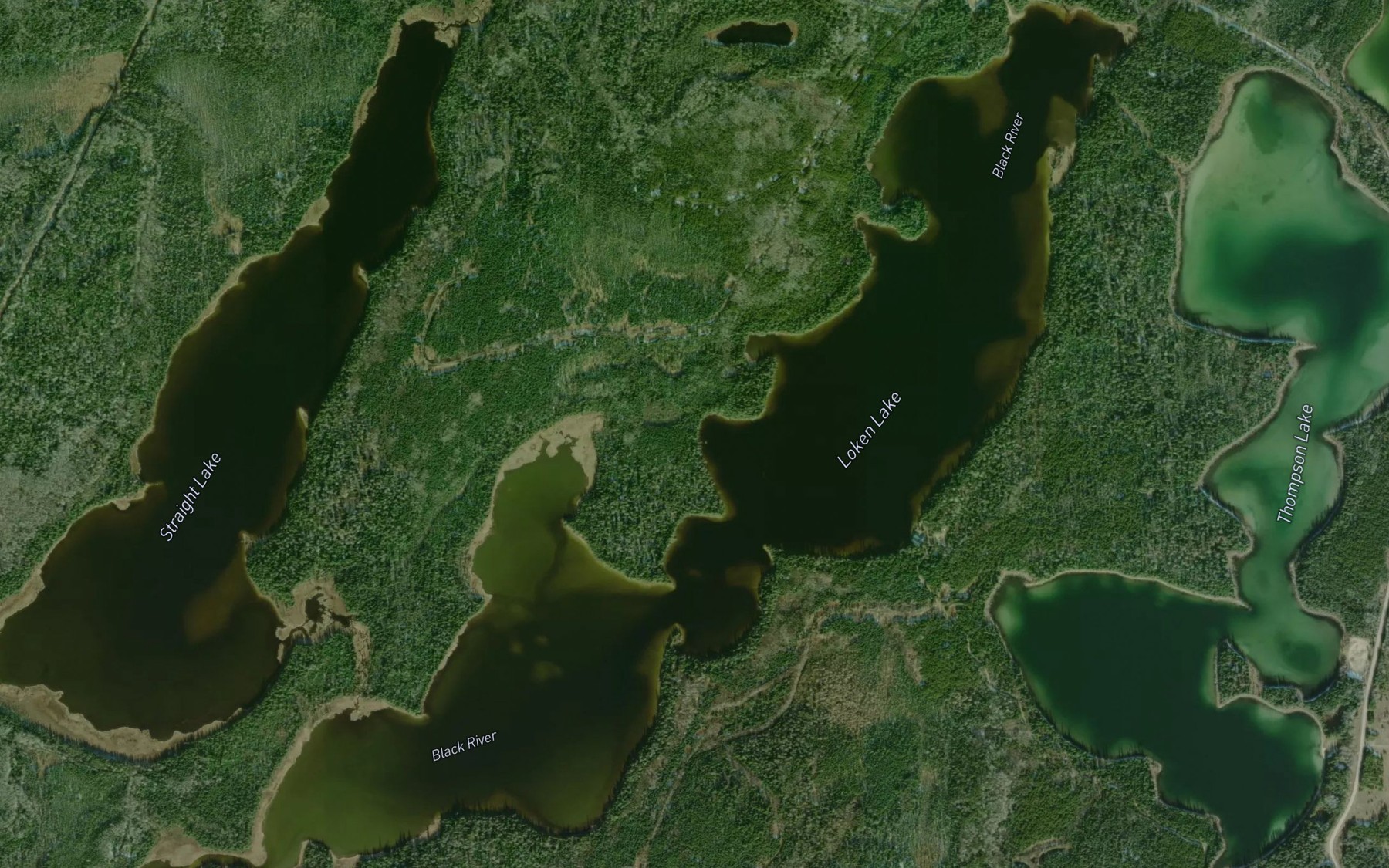 Satellite map of the Loken Lake