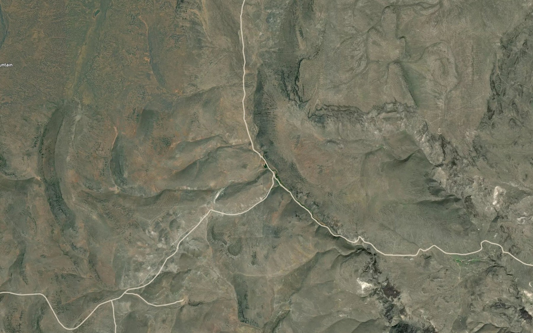 Satellite map of the Freezeout Spring