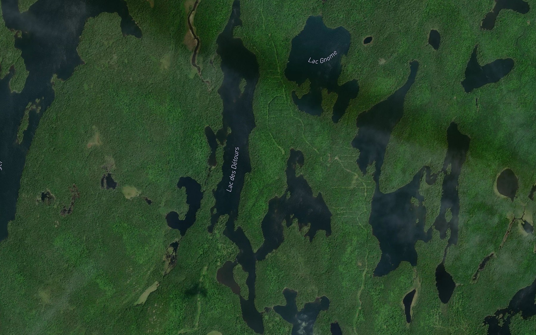 Satellite map of the Lac des Detours