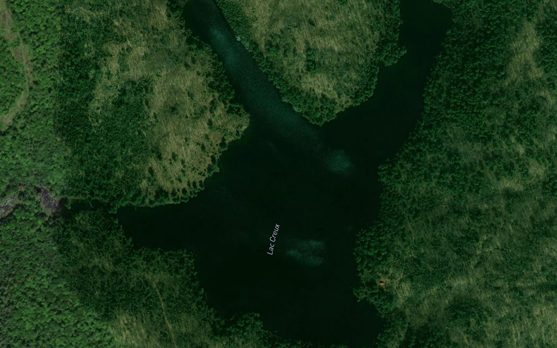 Satellite map of the Lac Creux