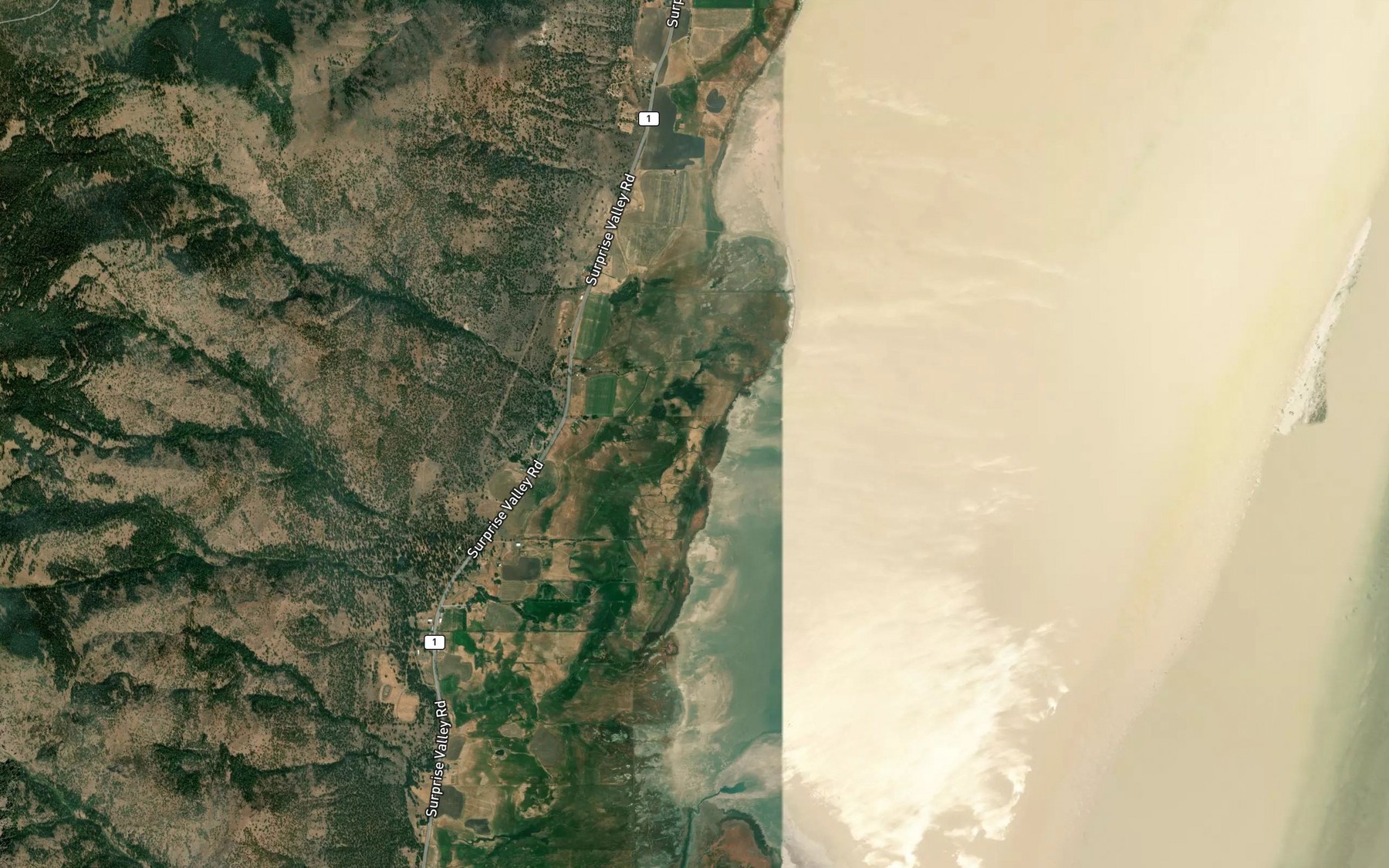 Satellite map of the Goose Creek