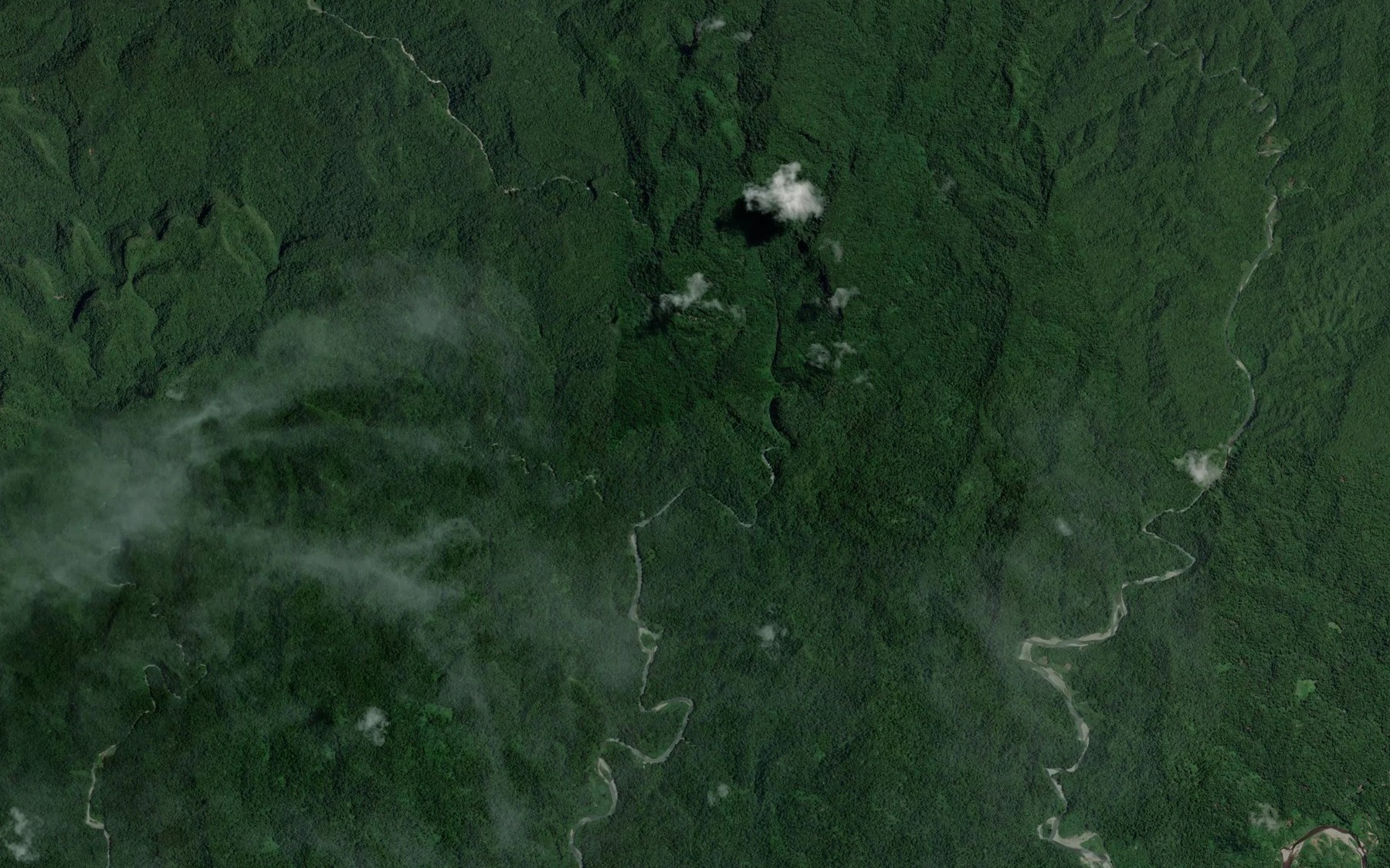 Satellite map of the Pade Creek