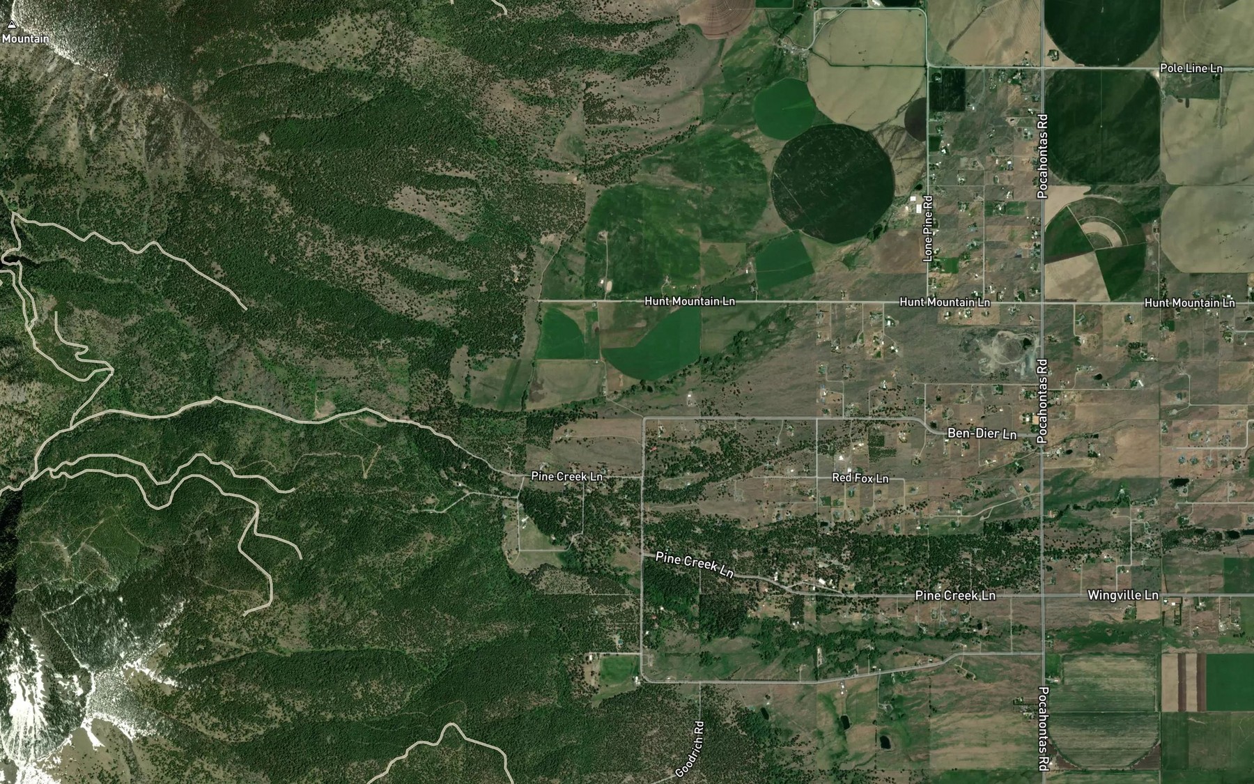 Satellite map of the Williams Ditch