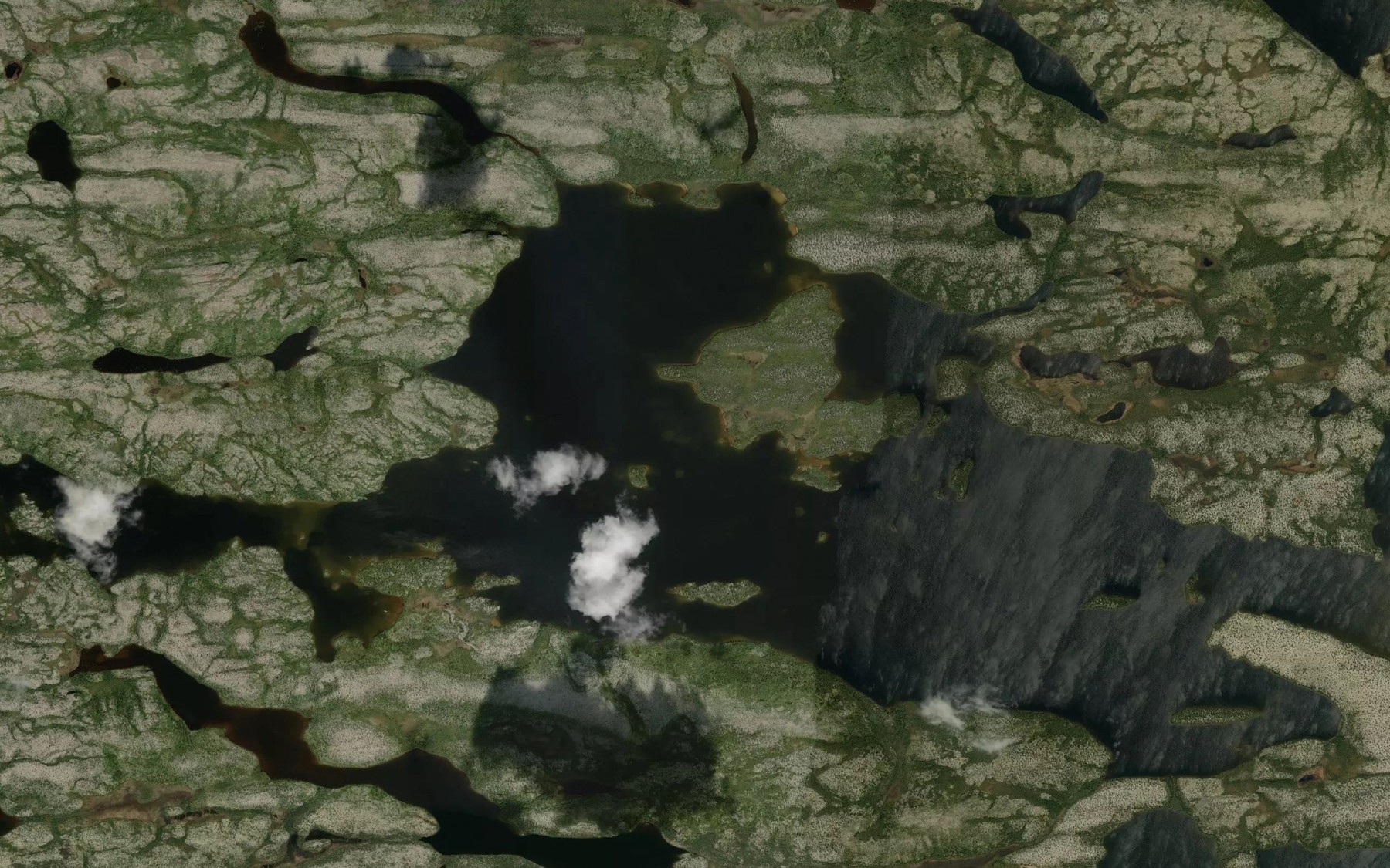 Satellite map of the Lac Bribaut