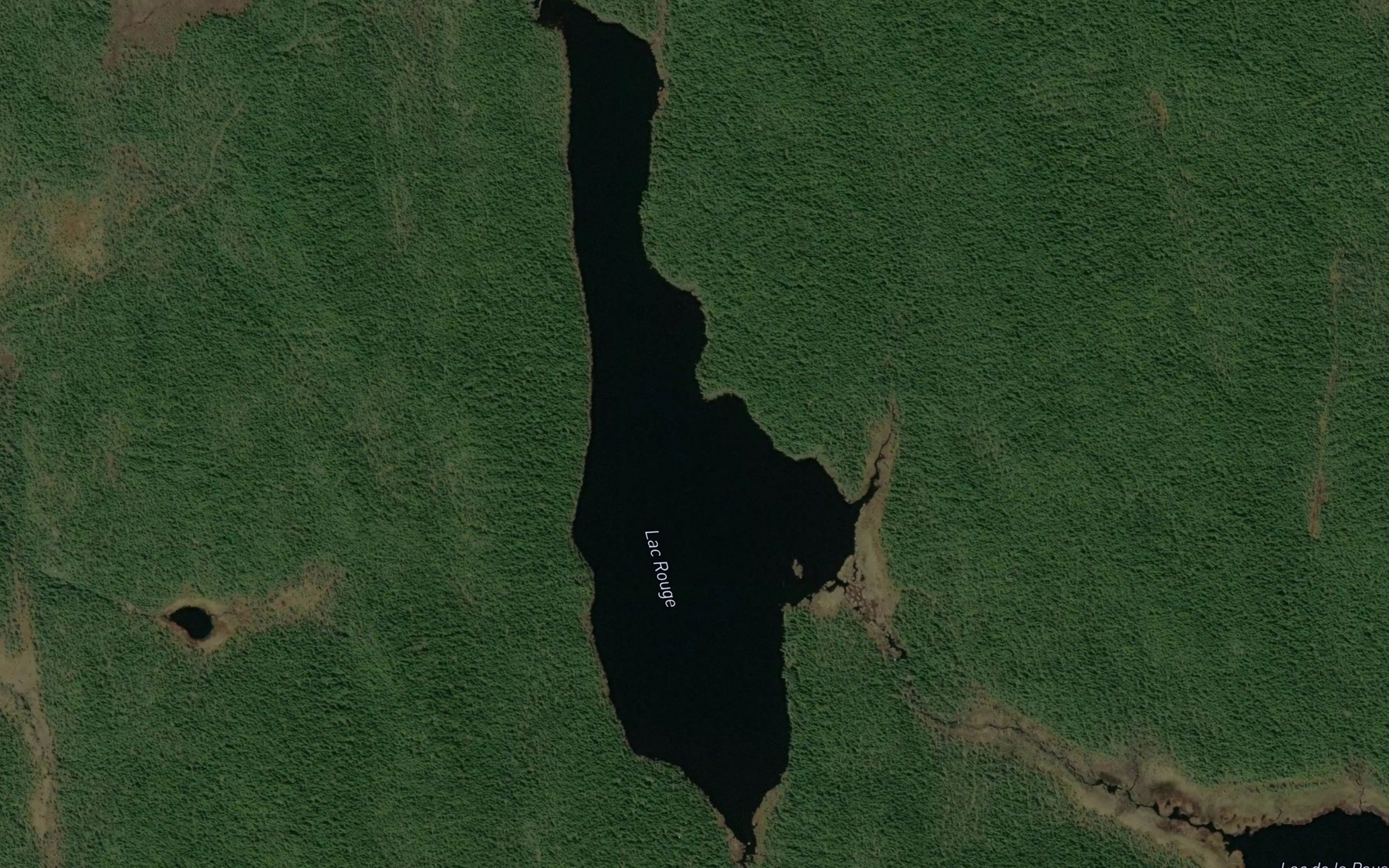 Satellite map of the Lac Rouge