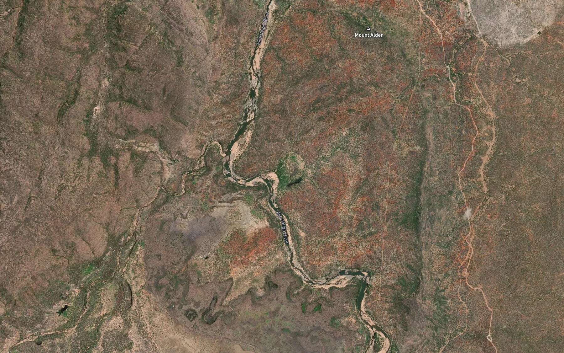 Satellite map of the Stockman Creek