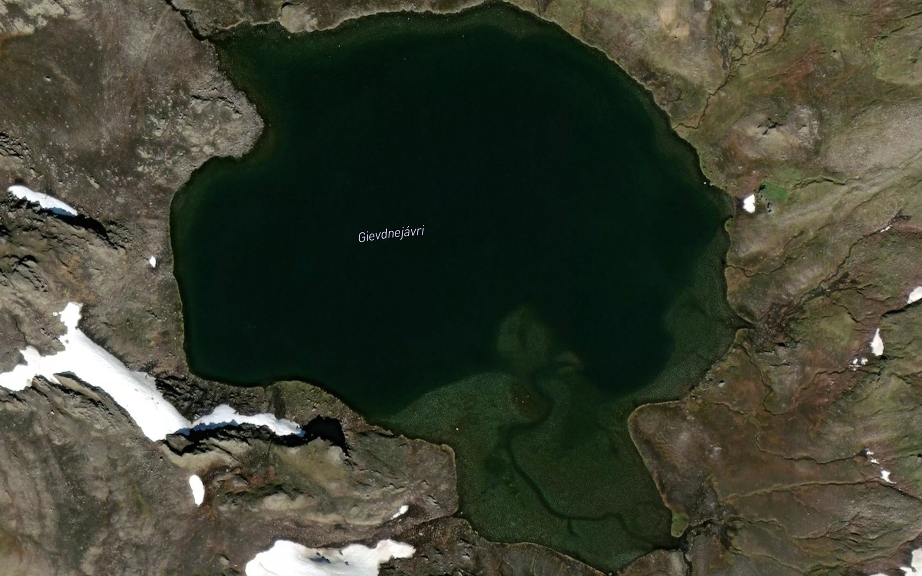 Satellite map of the Gievdnejavri