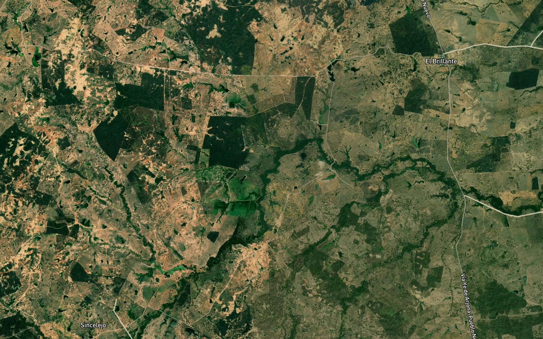 Satellite map of the Arroyo Gardenia
